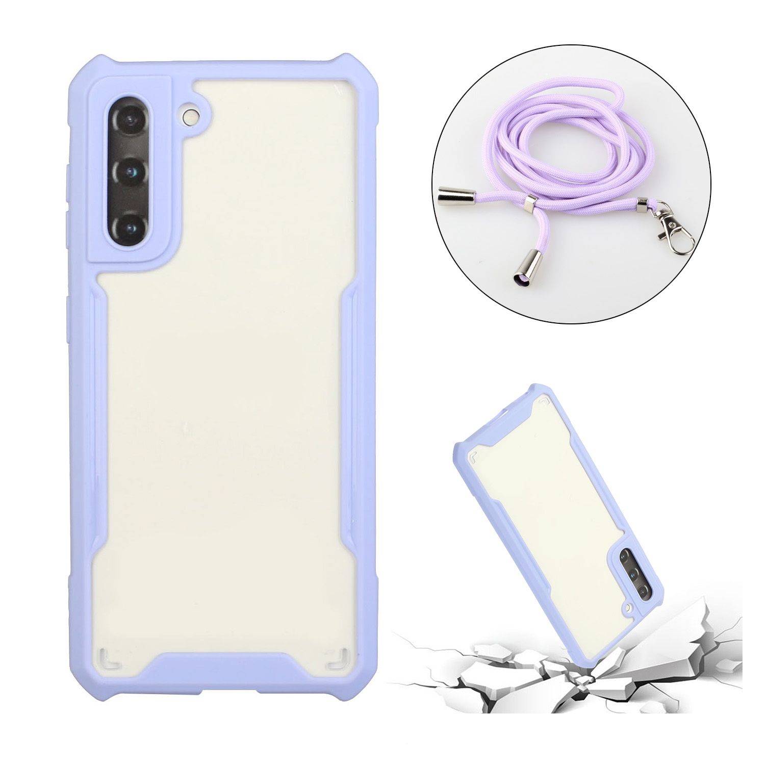 Samsung Galaxy S21 Plus Handykette Handyhülle Backcover Violett