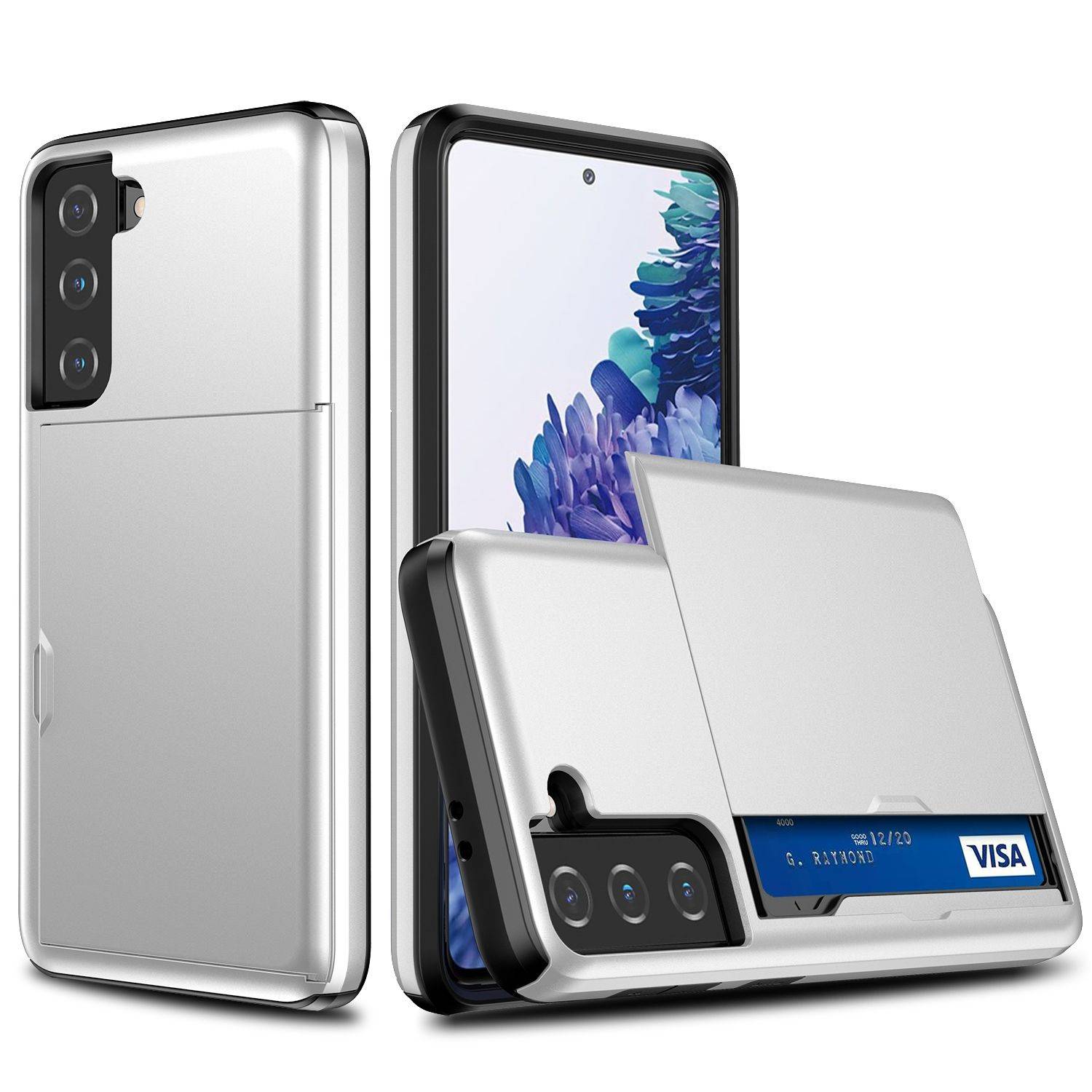 Hülle kompatibel mit Samsung Galaxy S21 Kunststoff Soft Handyhülle - Handy Case Weiß