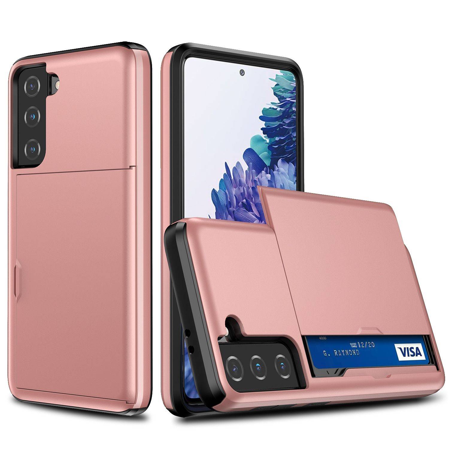 Samsung Galaxy S21 Plus Handyhülle Backcover Bookcover Rosa