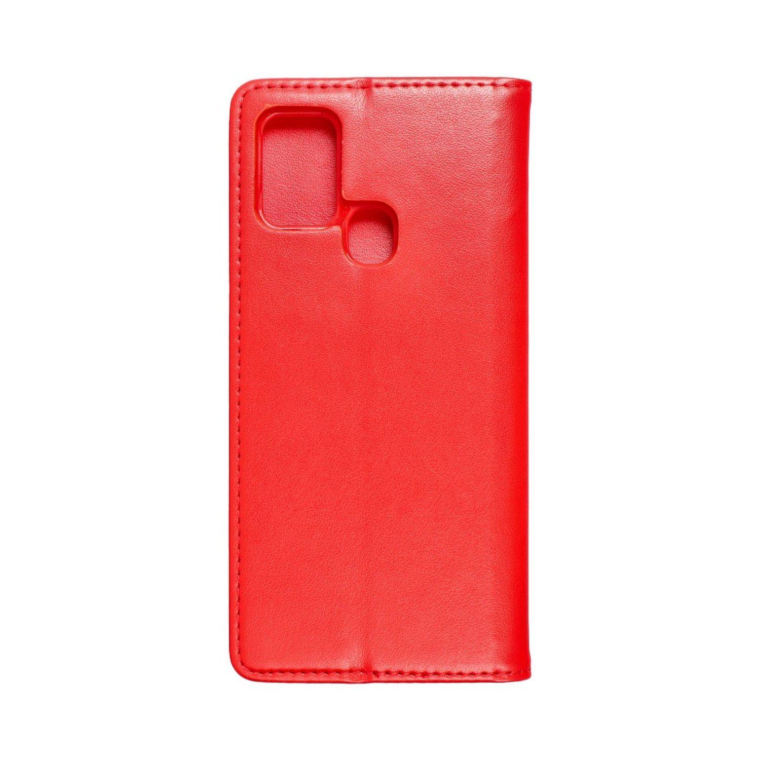 Hülle kompatibel mit Samsung Galaxy A21s Kunstleder Handyhülle - Handy Case Rot