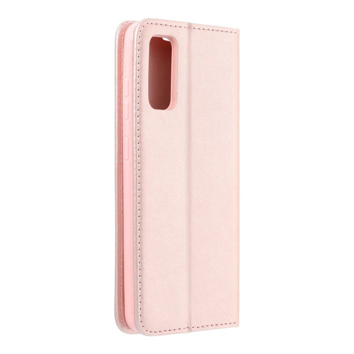 Hülle kompatibel mit Samsung Galaxy A21s Kunstleder Handyhülle - Handy Case Rosa