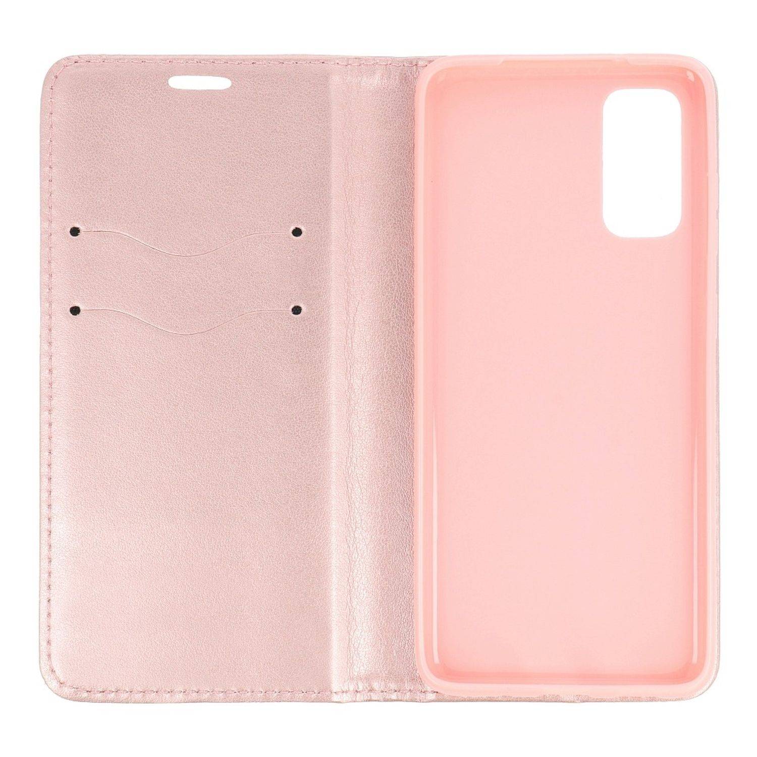 Hülle kompatibel mit Samsung Galaxy A21s Kunstleder Handyhülle - Handy Case Rosa