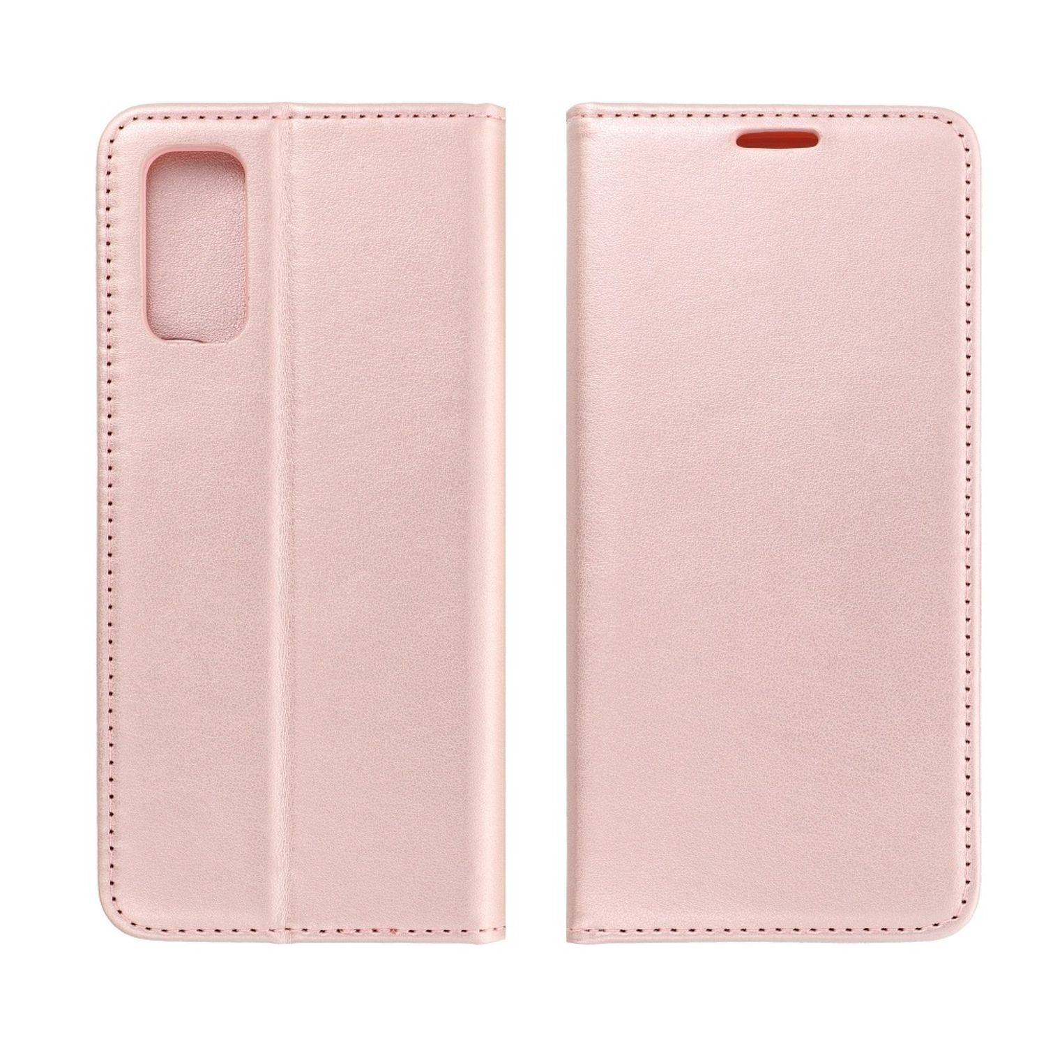 Hülle kompatibel mit Samsung Galaxy A21s Kunstleder Handyhülle - Handy Case Rosa