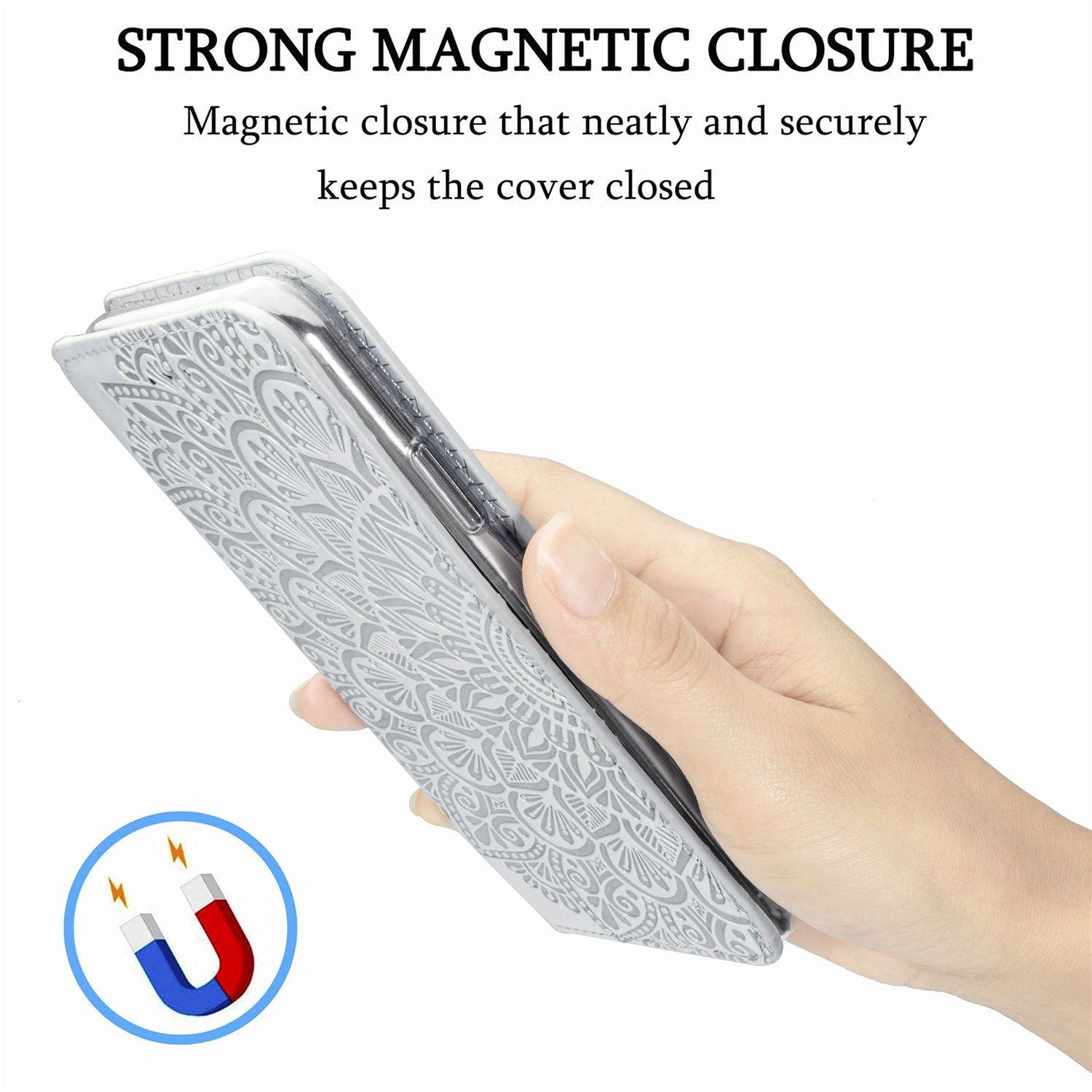 Hülle kompatibel mit Apple iPhone 11 Kunstleder Handyhülle - Handy Case Grau