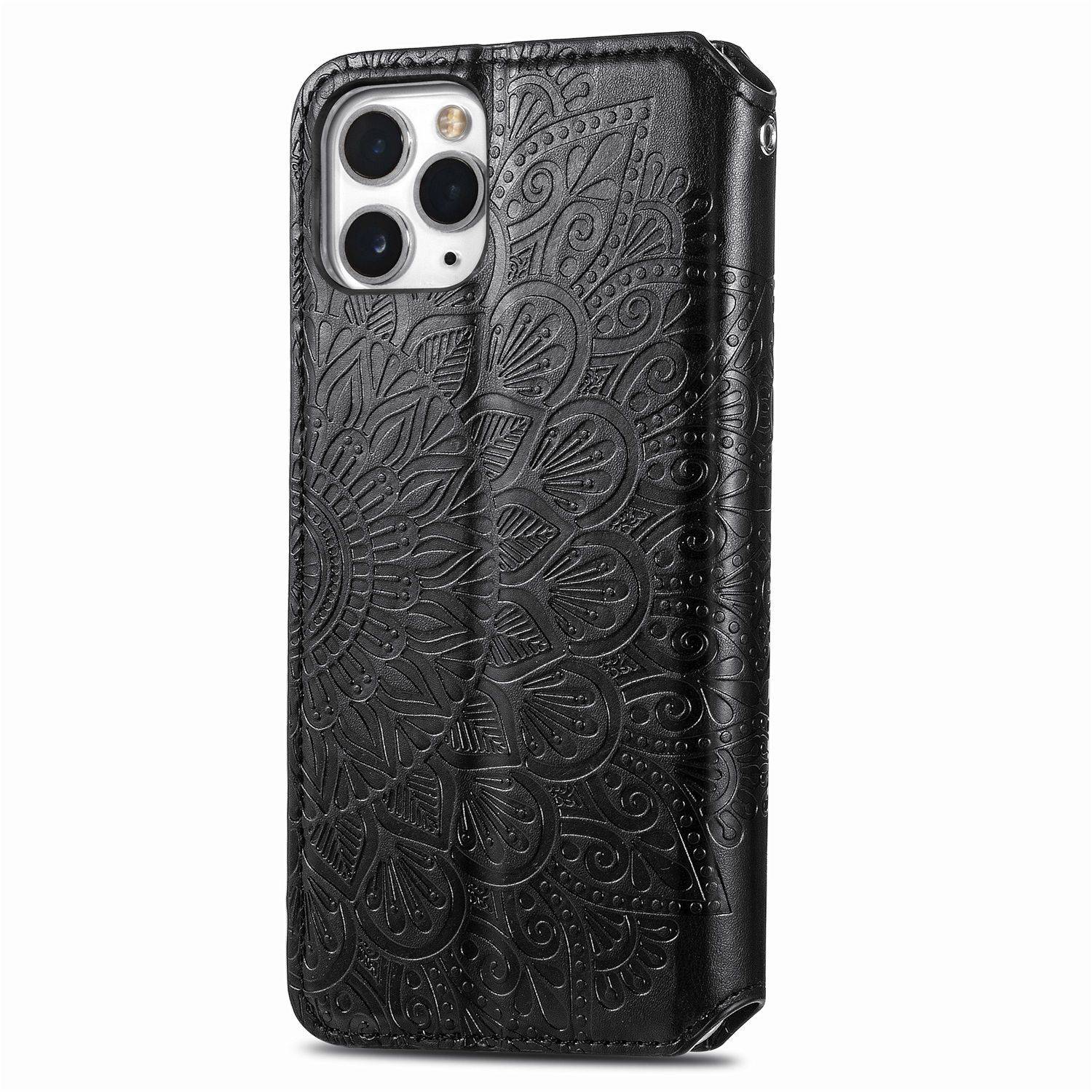 Hülle kompatibel mit Apple iPhone 11 Kunstleder Handyhülle - Handy Case Schwarz