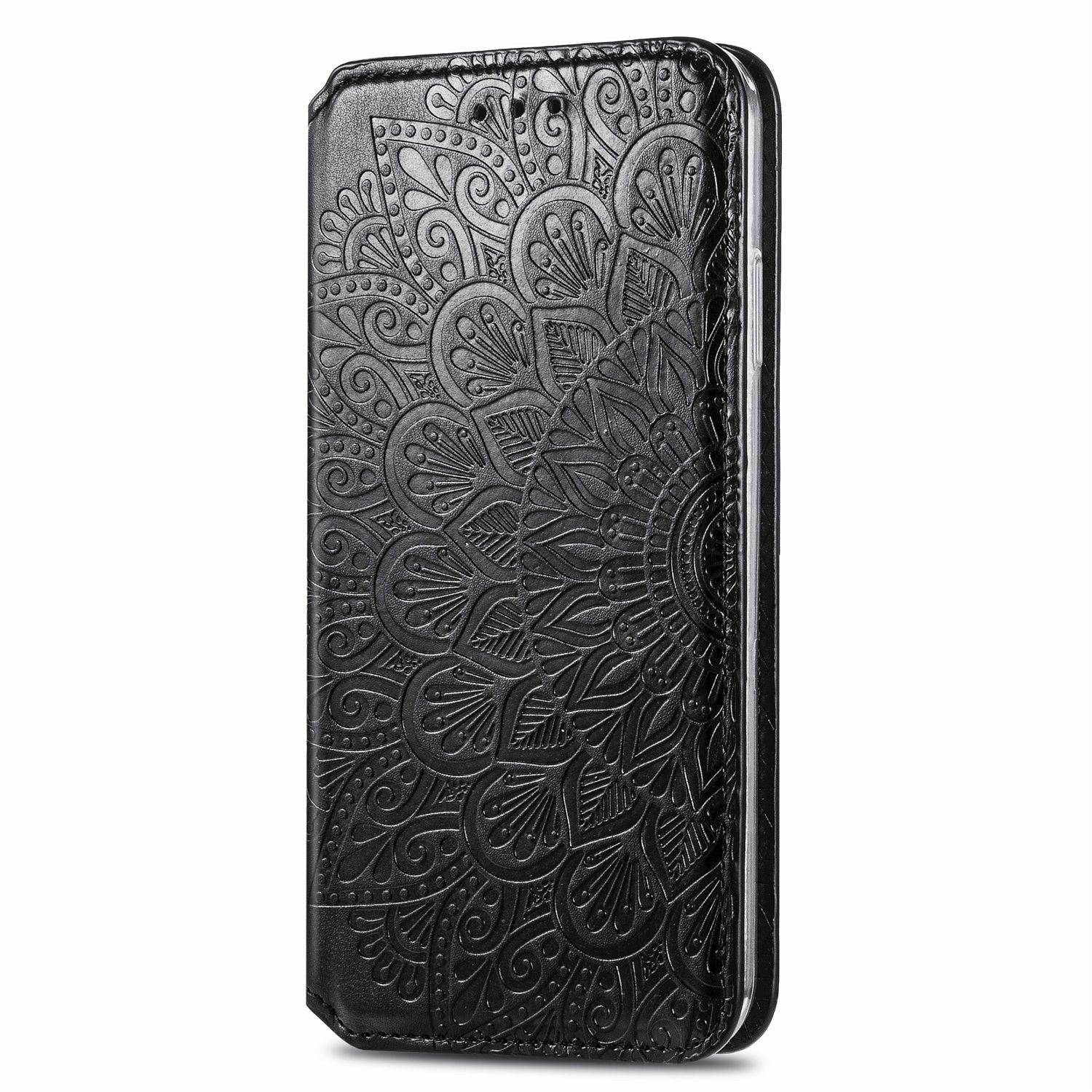 Hülle kompatibel mit Apple iPhone 11 Kunstleder Handyhülle - Handy Case Schwarz