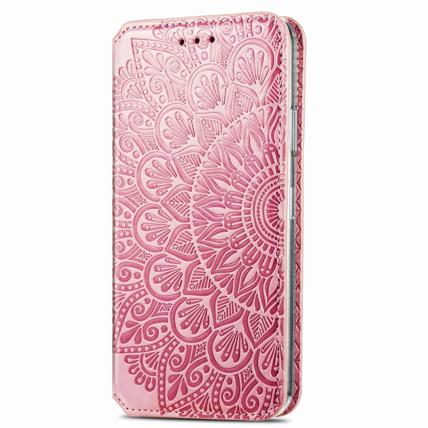 Apple iPhone 11 Pro Handyhülle Schutztasche Mandala Bookcover Rosa