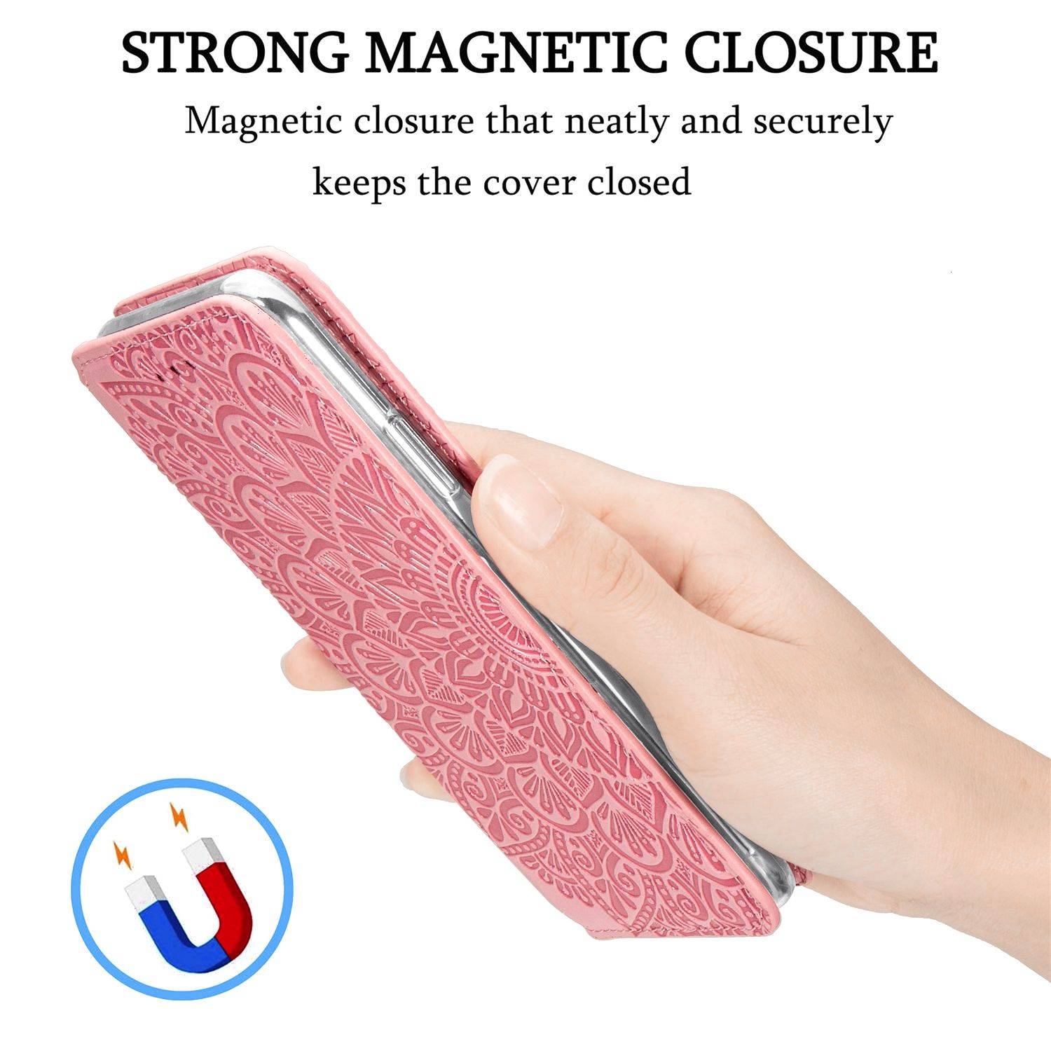Apple iPhone 11 Pro Handyhülle Schutztasche Mandala Bookcover Rosa