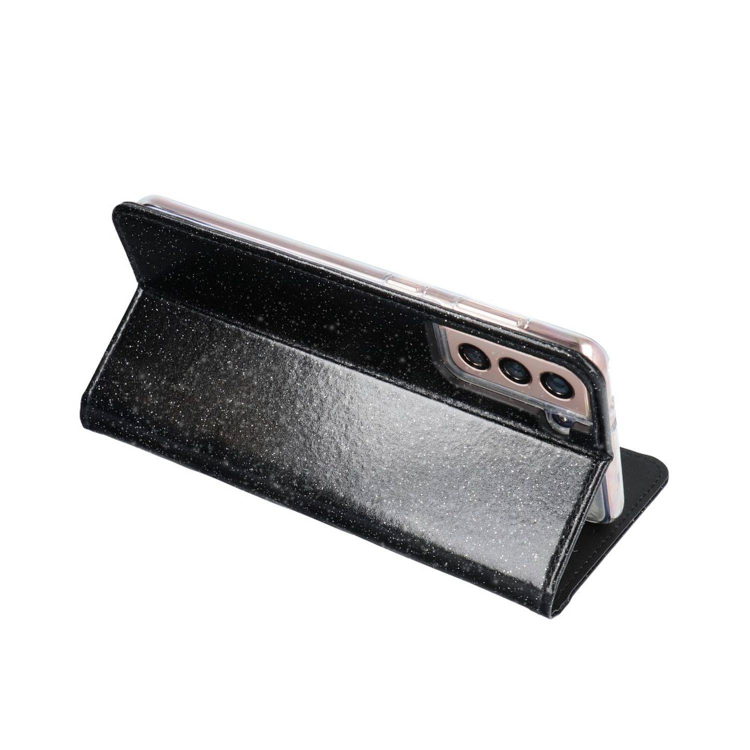 Hülle kompatibel mit Samsung Galaxy S21 Plus Kunstleder Handyhülle - Handy Case Schwarz