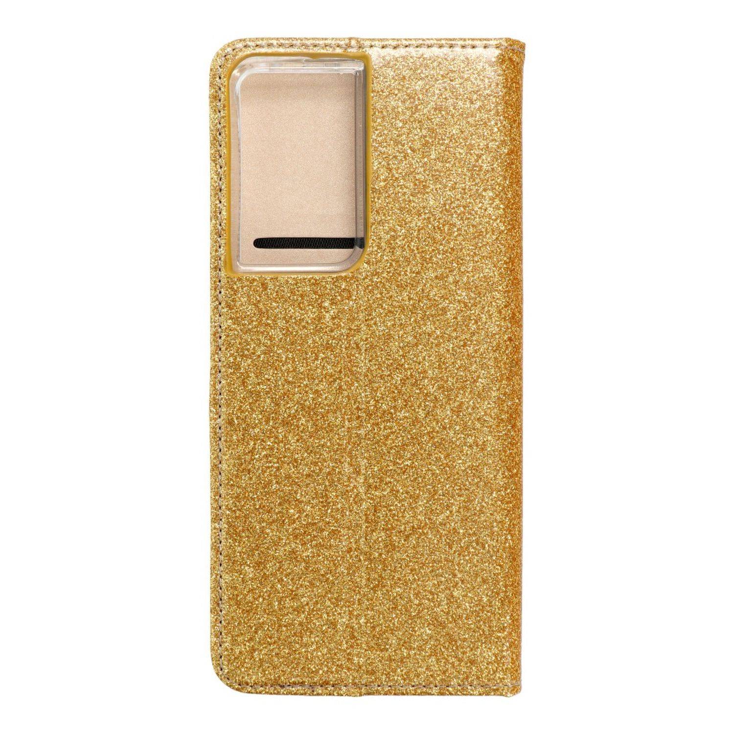 Hülle kompatibel mit Samsung Galaxy S21 Ultra Kunstleder Handyhülle - Handy Case Gold