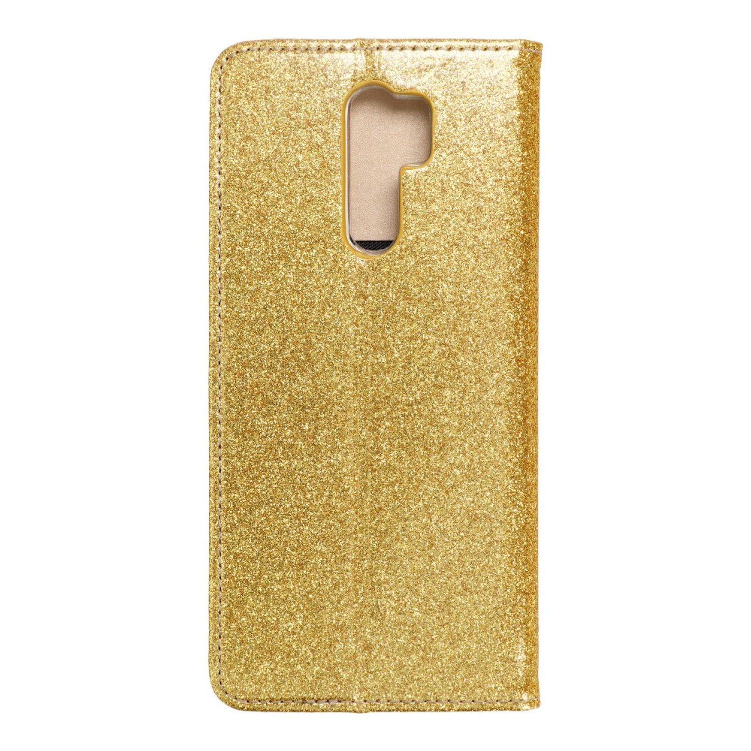Hülle kompatibel mit Xiaomi Redmi 9 Kunstleder Handyhülle - Handy Case Gold