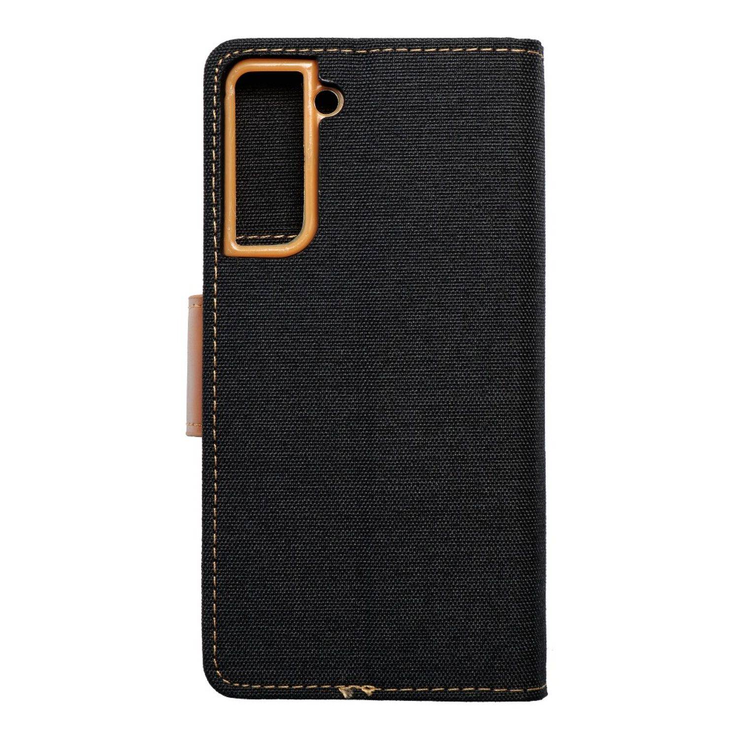 Hülle kompatibel mit Samsung Galaxy S21 Kunstleder Handyhülle - Handy Case Schwarz