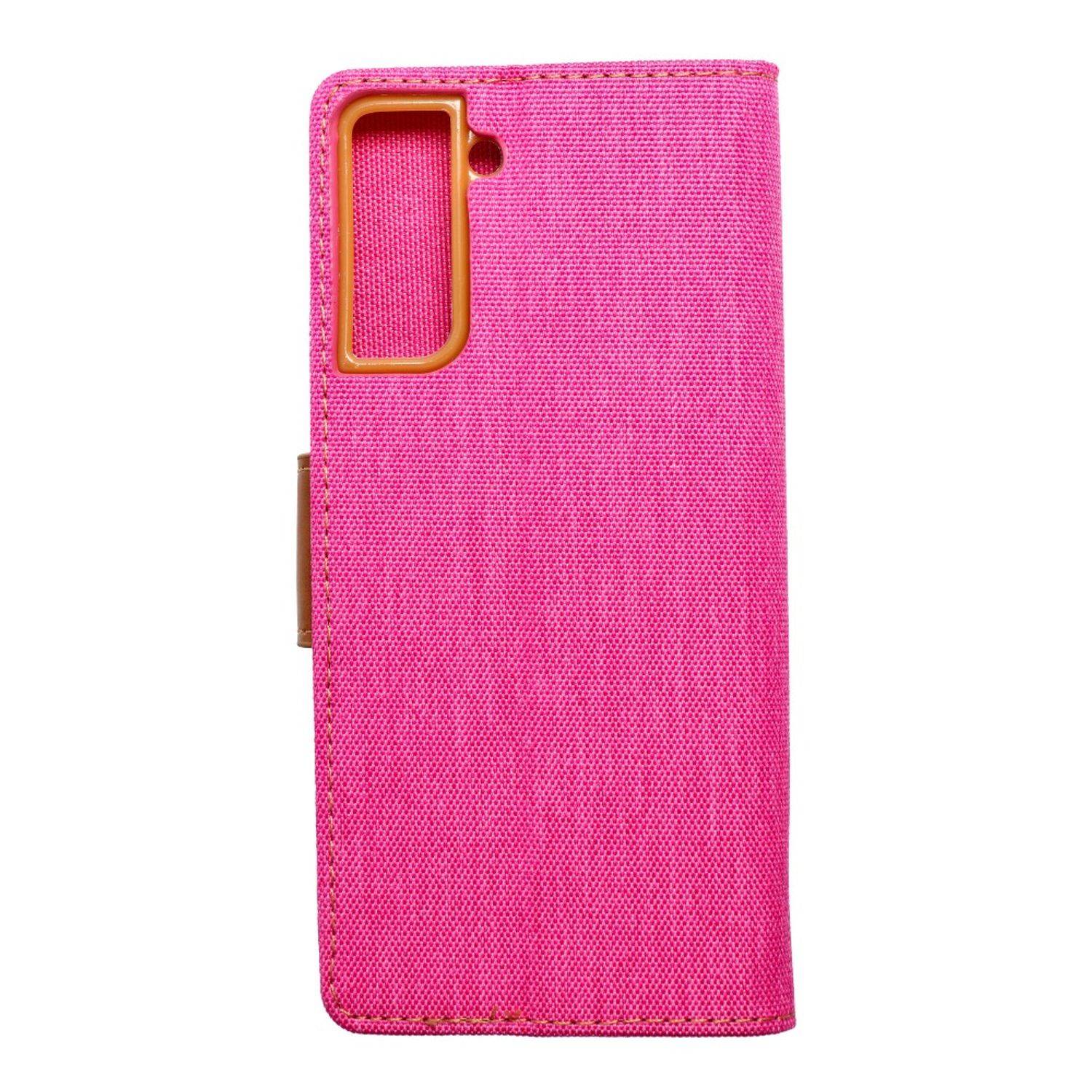 Hülle kompatibel mit Samsung Galaxy S21 Plus Kunstleder Handyhülle - Handy Case Rosa