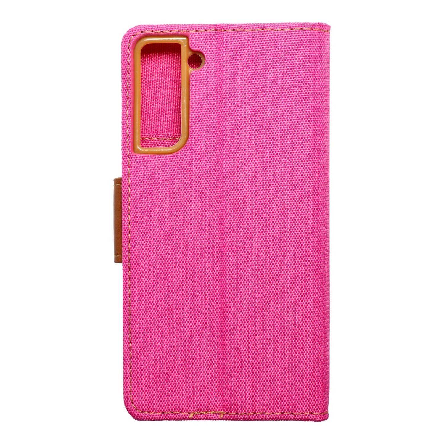 Hülle kompatibel mit Samsung Galaxy S21 Kunstleder Handyhülle - Handy Case Rosa