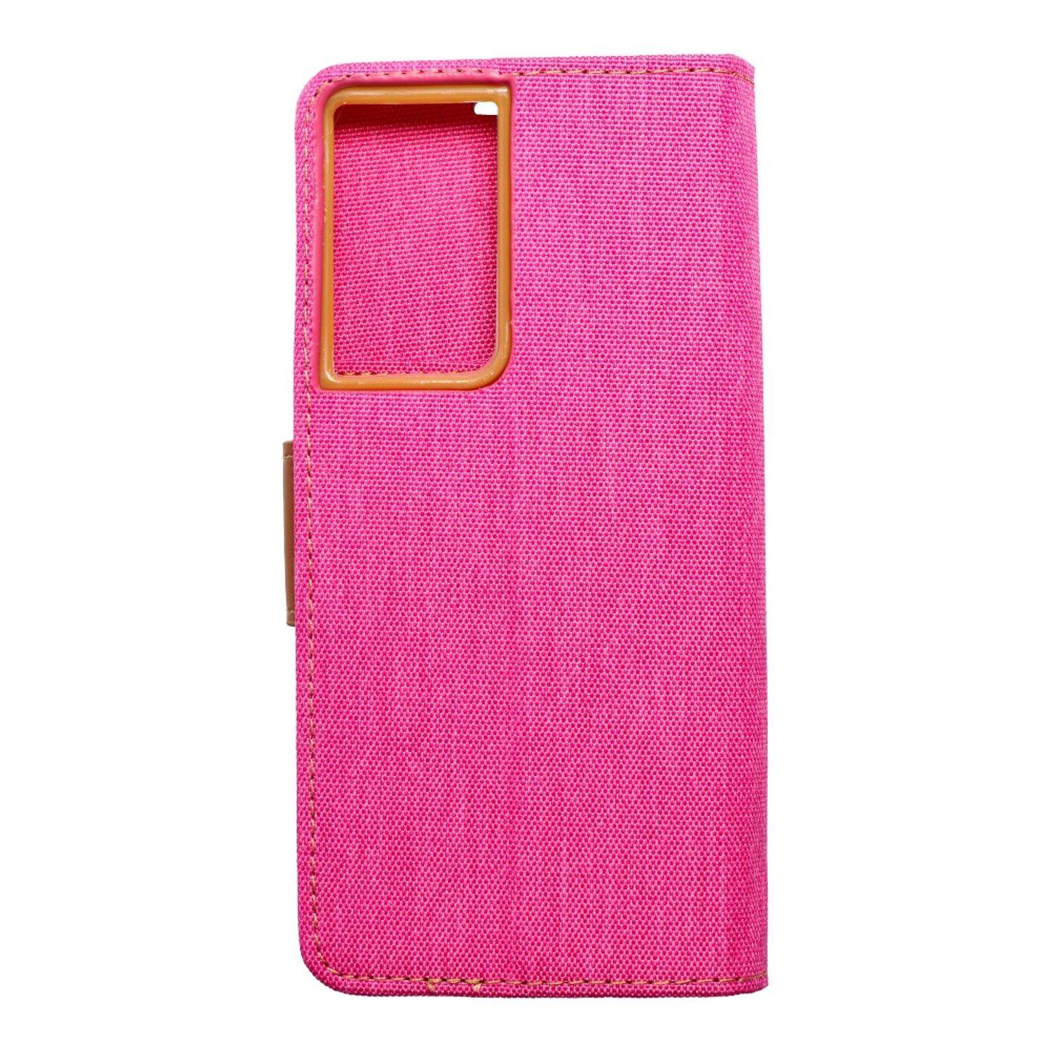 Hülle kompatibel mit Samsung Galaxy S21 Ultra Kunstleder Handyhülle - Handy Case Rosa