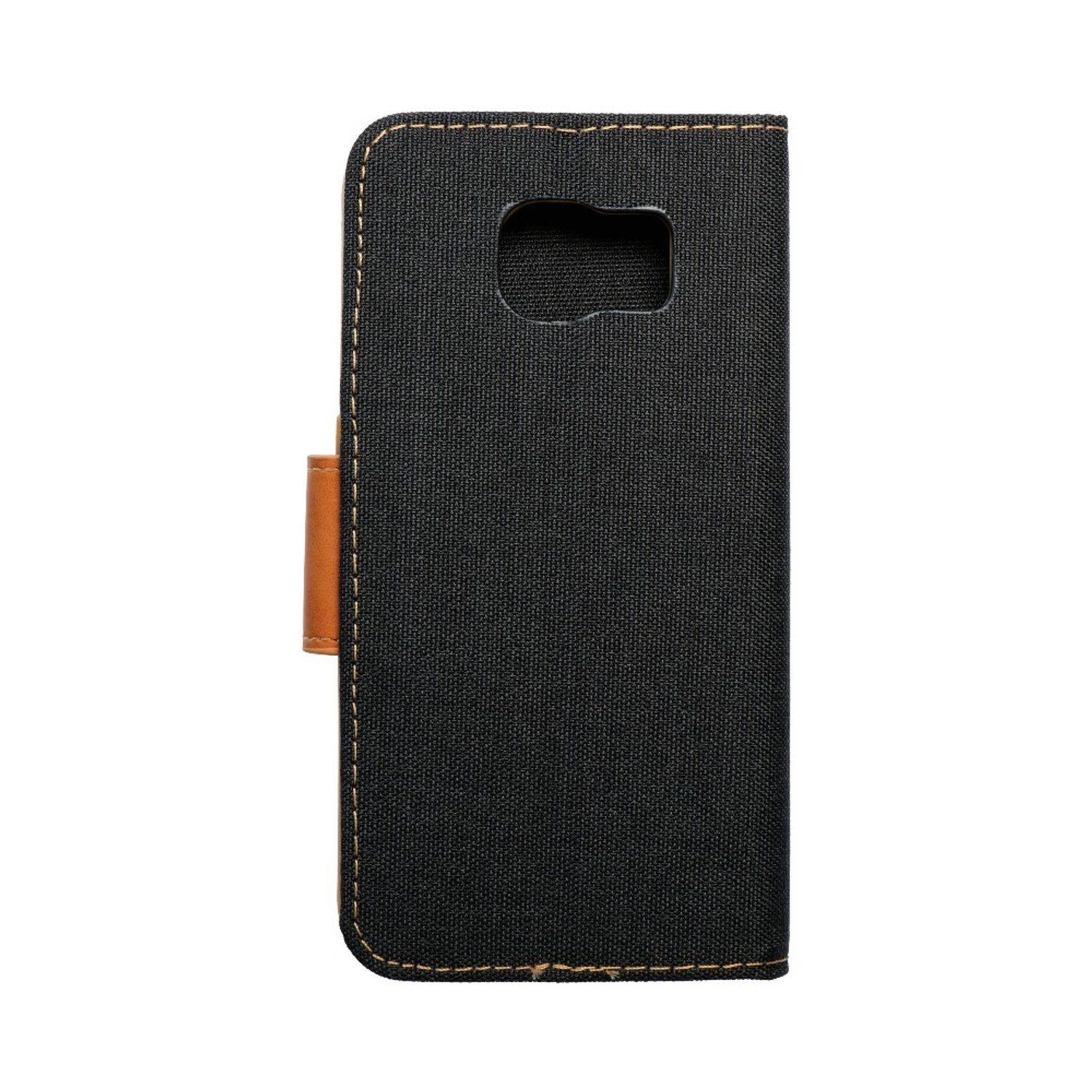 Hülle kompatibel mit Samsung Galaxy S6 Kunstleder Handyhülle - Handy Case Schwarz
