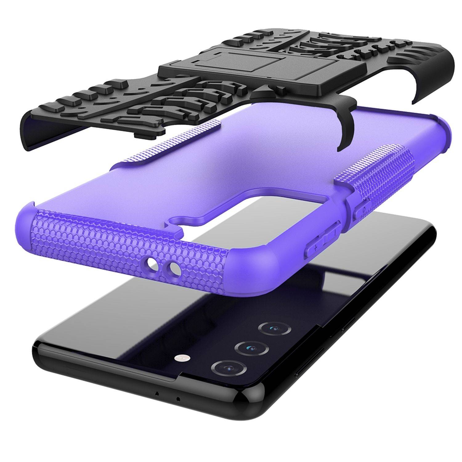 Samsung Galaxy S21 Handyhülle Outdoor Case Backcover Violett