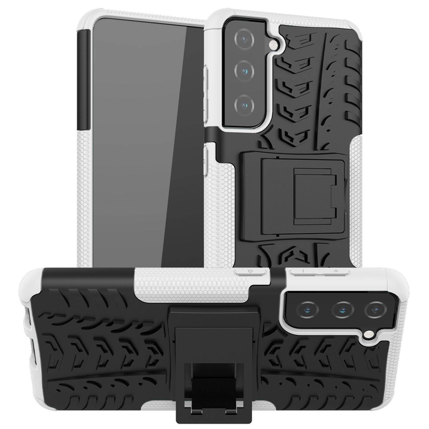 Samsung Galaxy S21 Handyhülle Outdoor Case Backcover Weiß