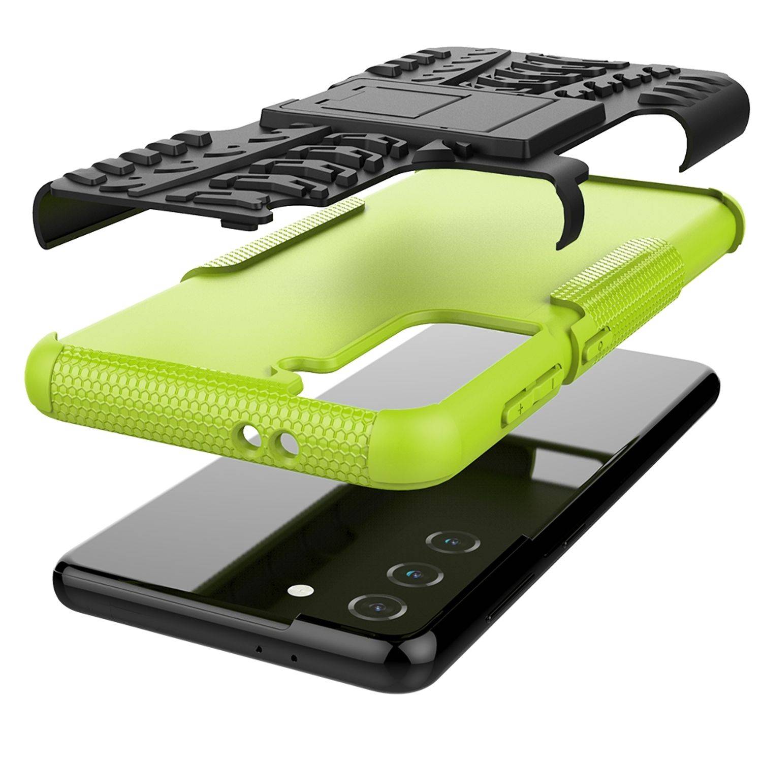 Samsung Galaxy S21 Handyhülle Outdoor Case Backcover Grün