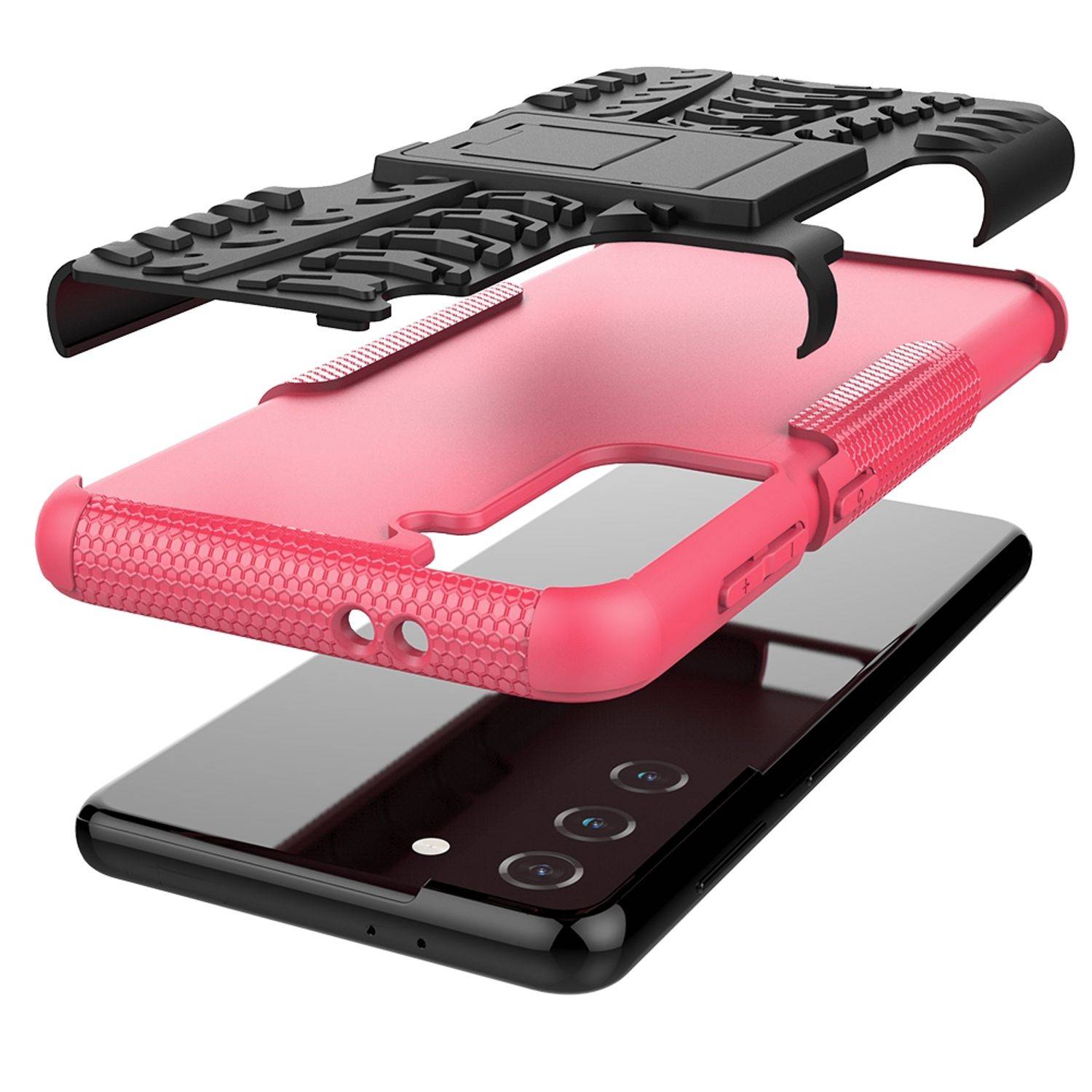 Samsung Galaxy S21 Handyhülle Outdoor Case Backcover Rosa