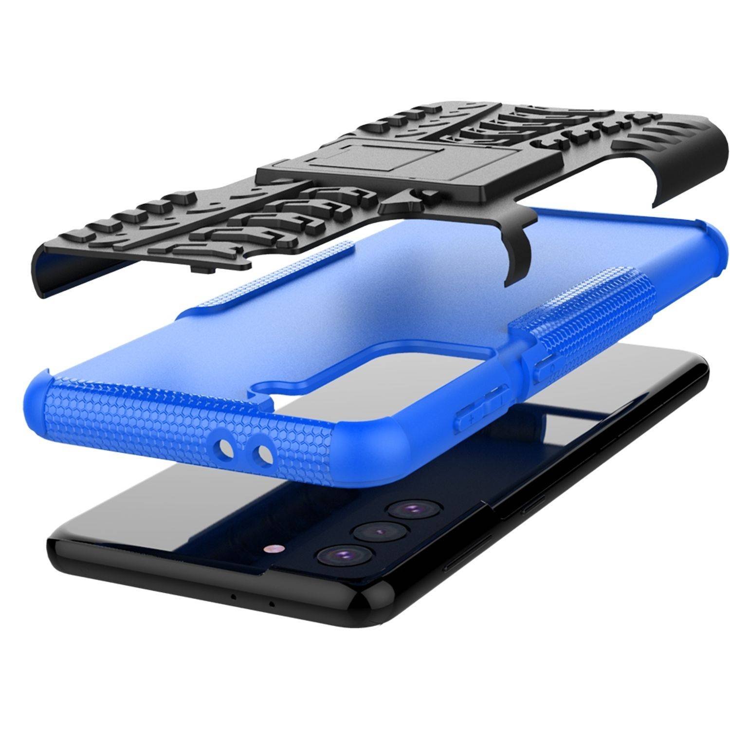 Samsung Galaxy S21 Plus Handyhülle Outdoor Case Backcover Blau