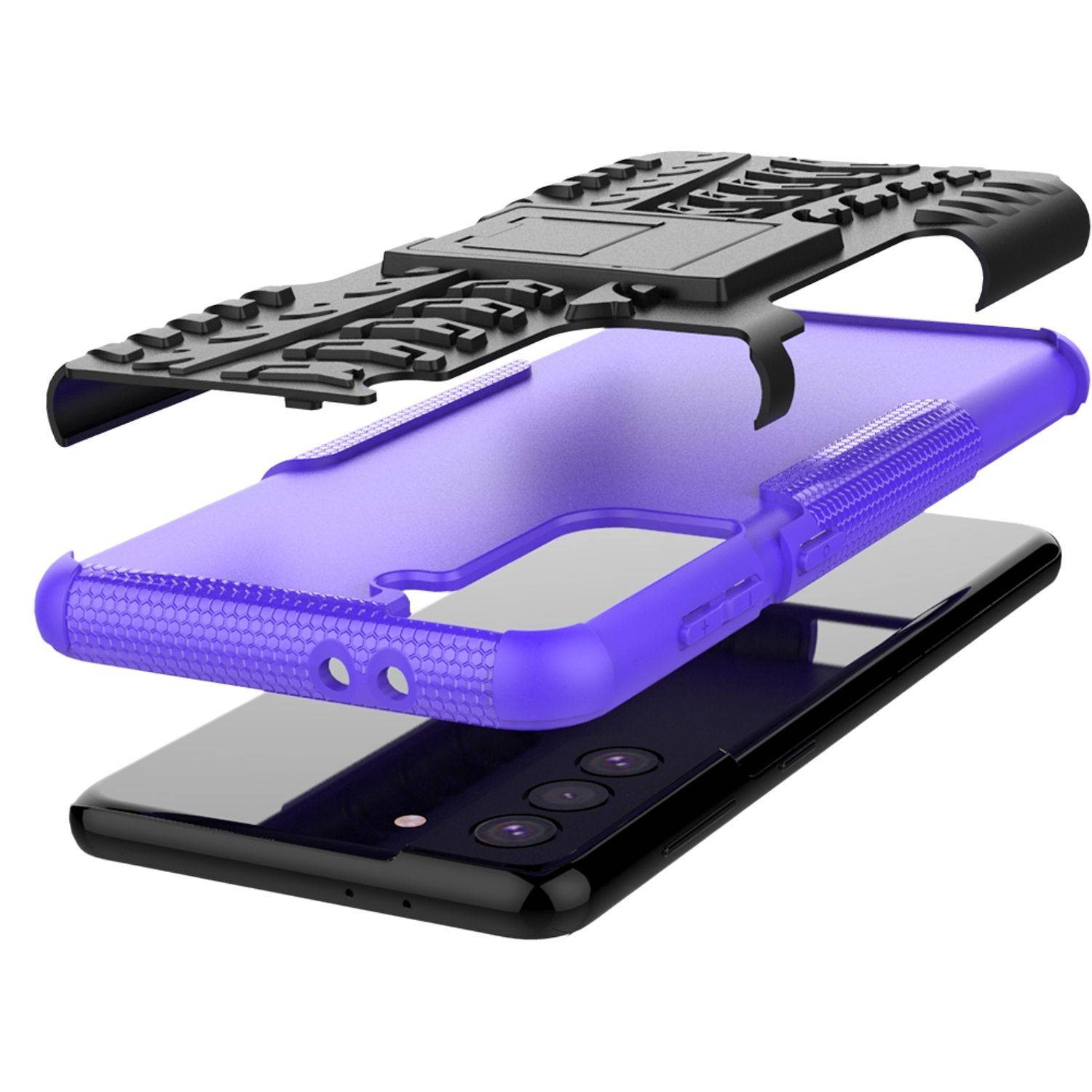 Samsung Galaxy S21 Plus Handyhülle Outdoor Case Backcover Violett