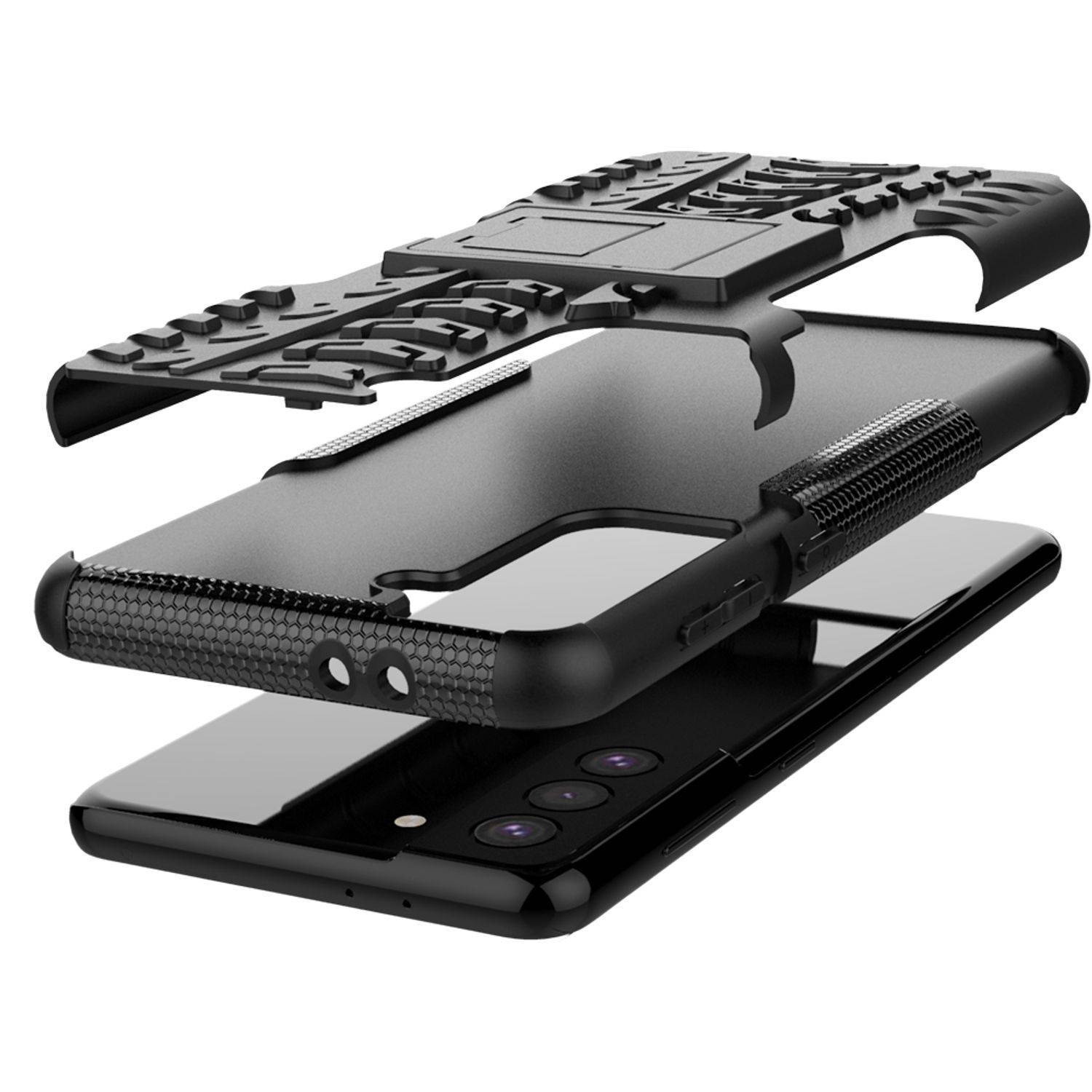 Samsung Galaxy S21 Plus Handyhülle Outdoor Case Backcover Schwarz