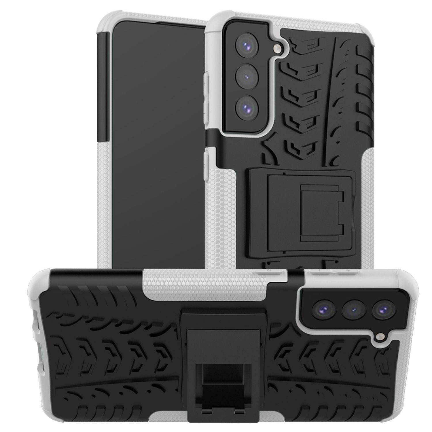 Samsung Galaxy S21 Plus Handyhülle Outdoor Case Backcover Weiß