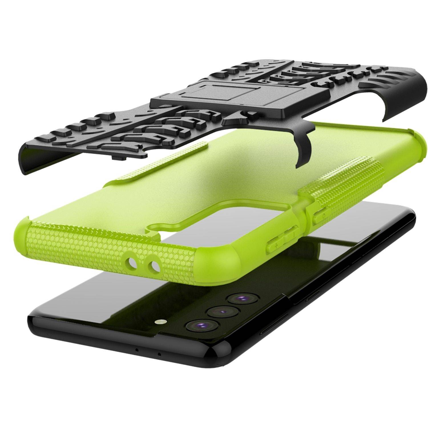 Samsung Galaxy S21 Plus Handyhülle Outdoor Case Backcover Grün