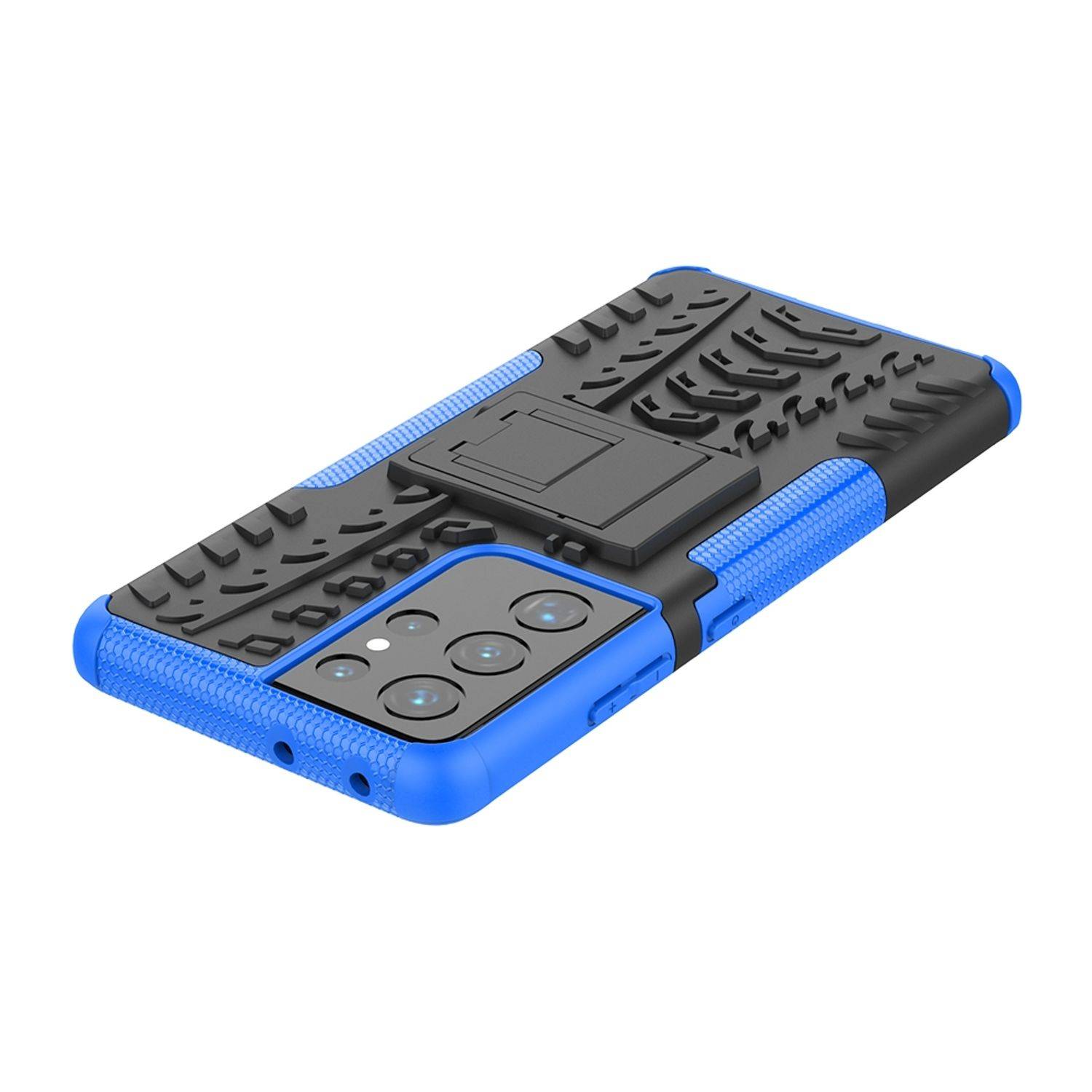 Samsung Galaxy S21 Ultra Handyhülle Outdoor Case Bookcover Blau