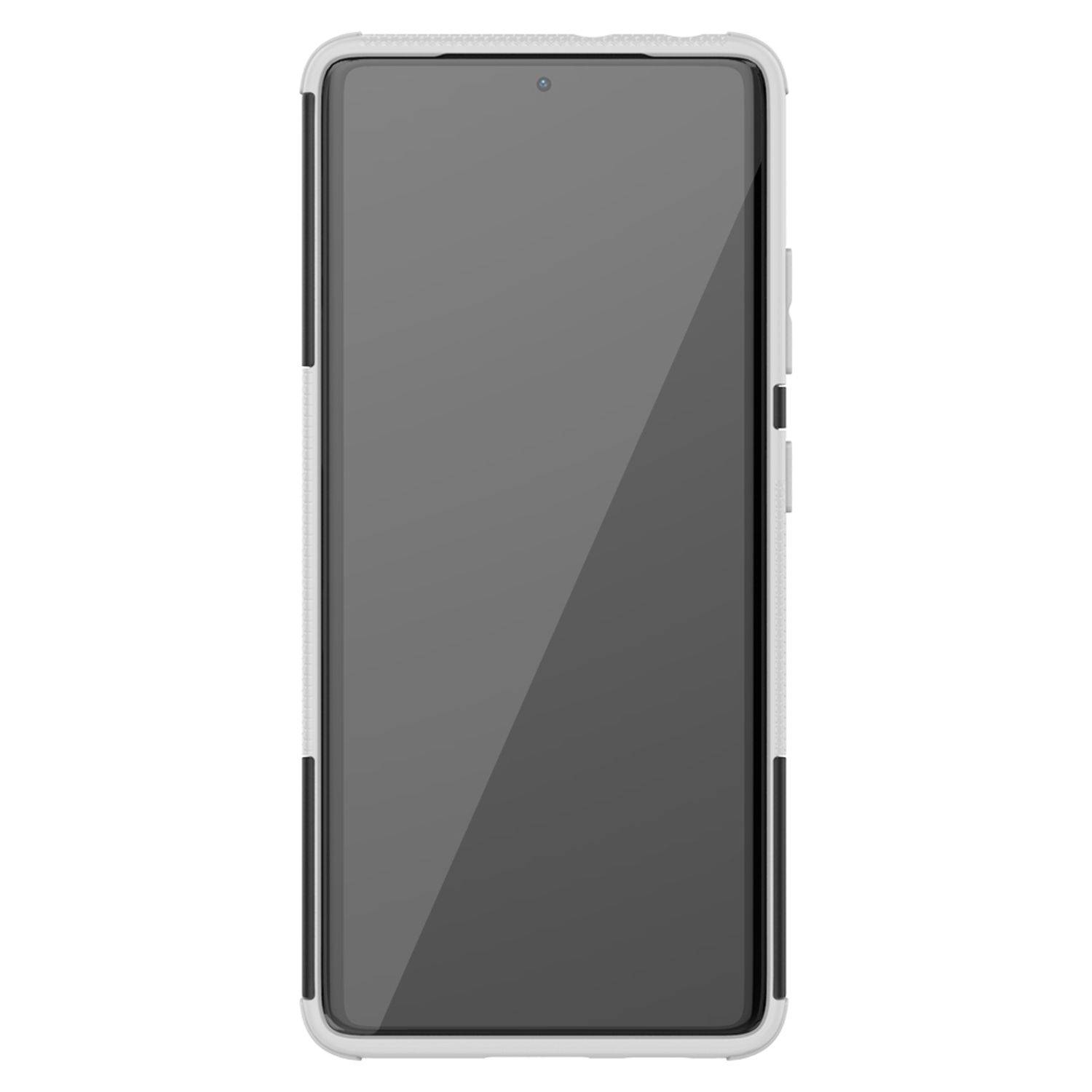 Samsung Galaxy S21 Ultra Handyhülle Outdoor Case Bookcover Weiß