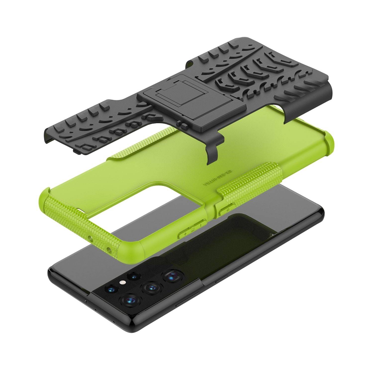Samsung Galaxy S21 Ultra Handyhülle Outdoor Case Backcover Grün