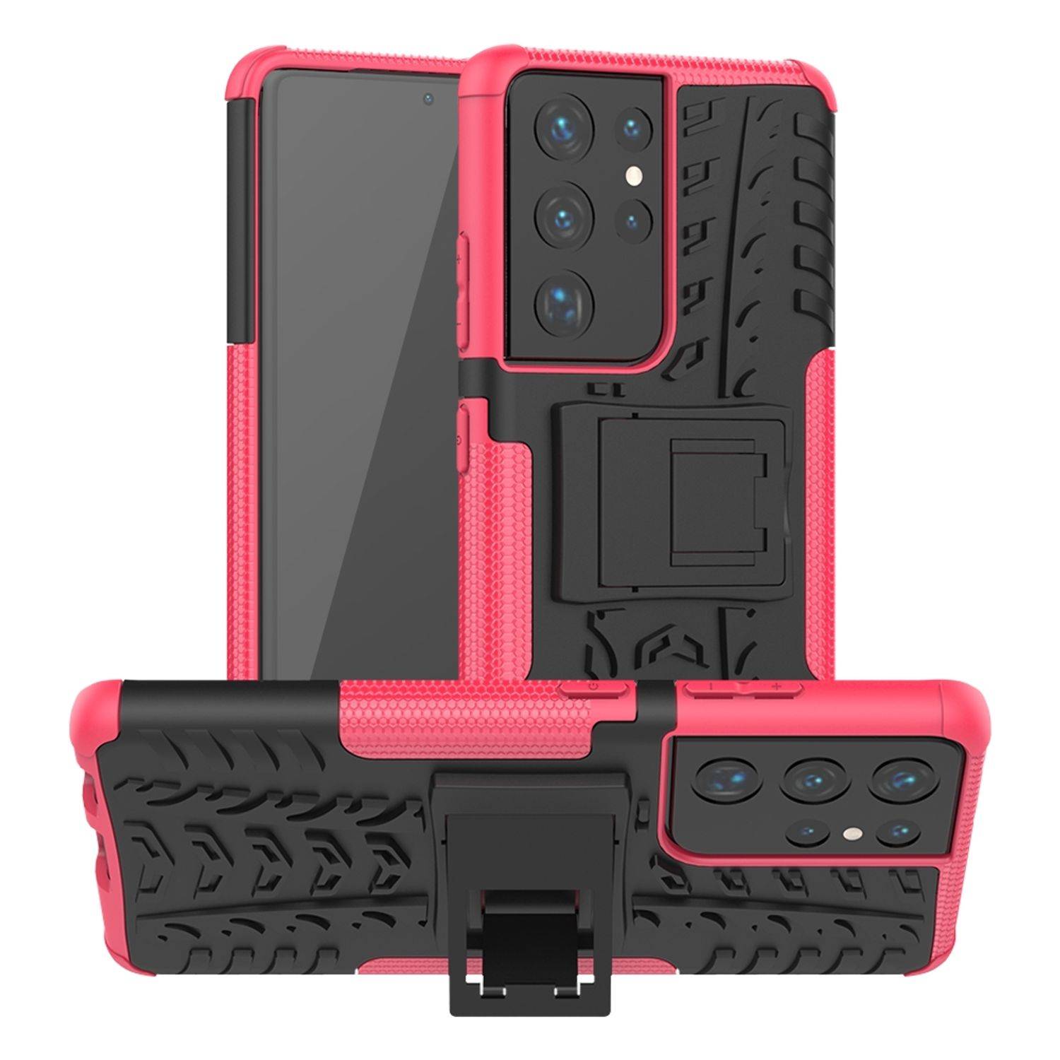 Samsung Galaxy S21 Ultra Handyhülle Outdoor Case Umhängetasche Rosa