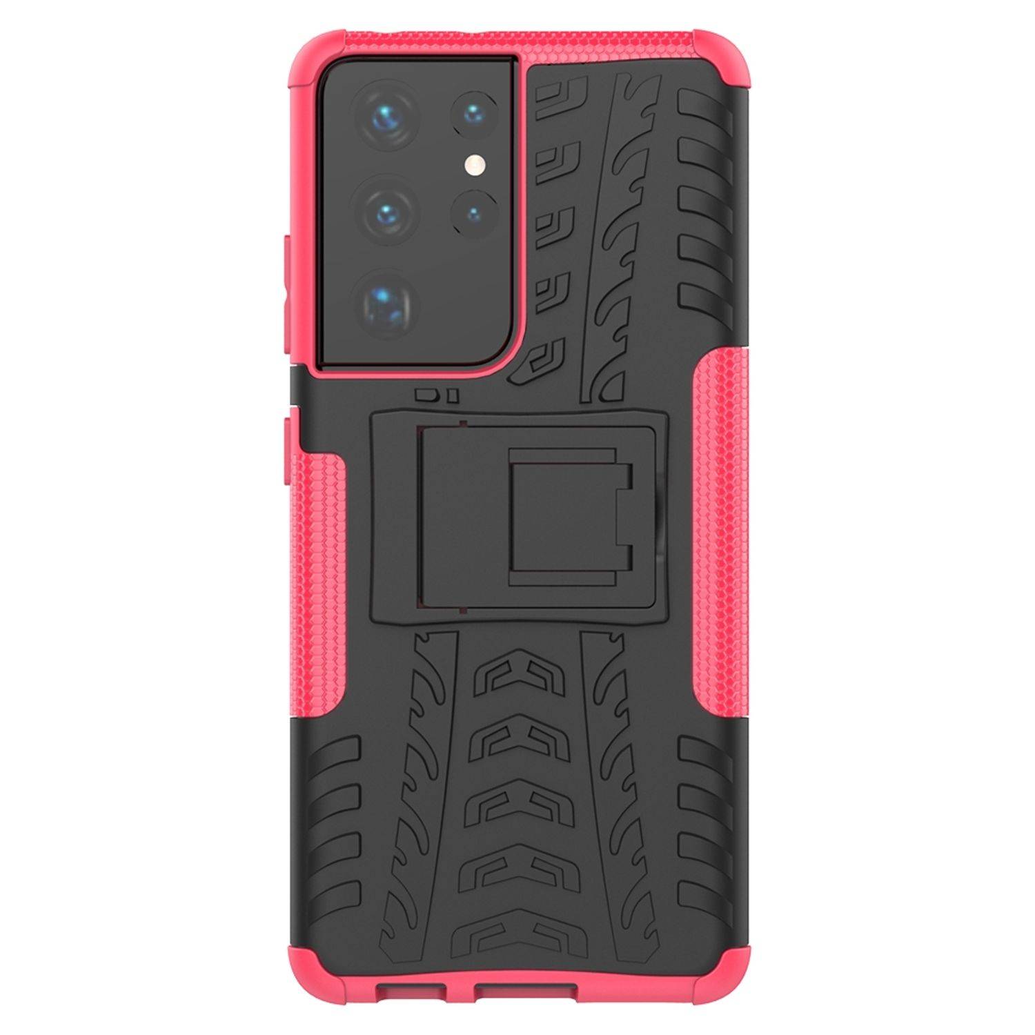 Samsung Galaxy S21 Ultra Handyhülle Outdoor Case Umhängetasche Rosa