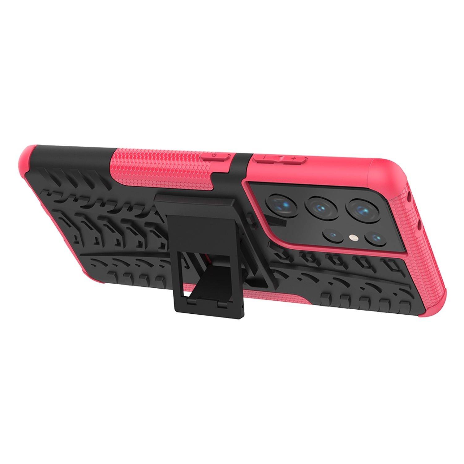 Samsung Galaxy S21 Ultra Handyhülle Outdoor Case Umhängetasche Rosa