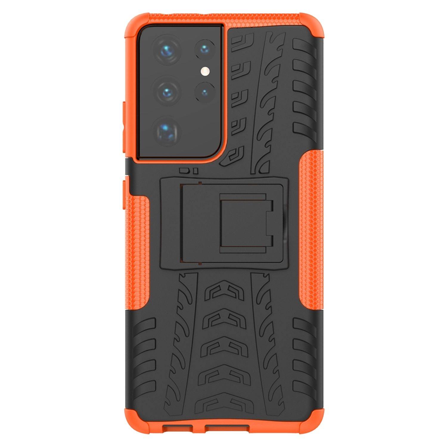 Samsung Galaxy S21 Ultra Handyhülle Outdoor Case Backcover Orange