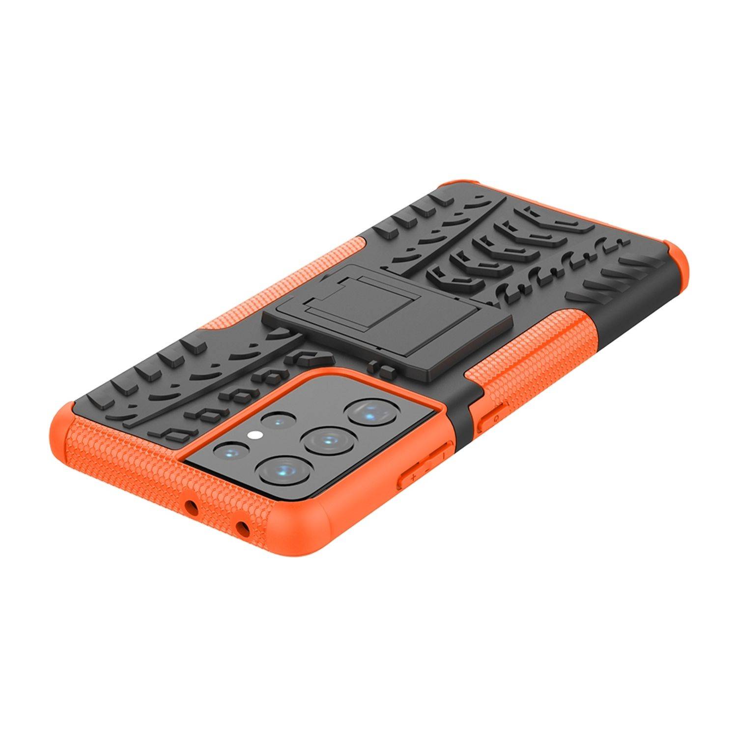 Samsung Galaxy S21 Ultra Handyhülle Outdoor Case Backcover Orange
