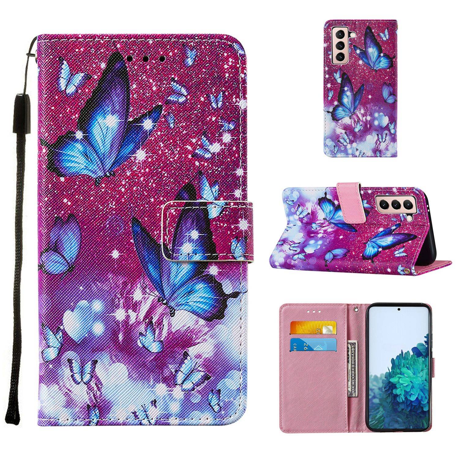 Samsung Galaxy S21 Plus Handyhülle Bookcover Violett