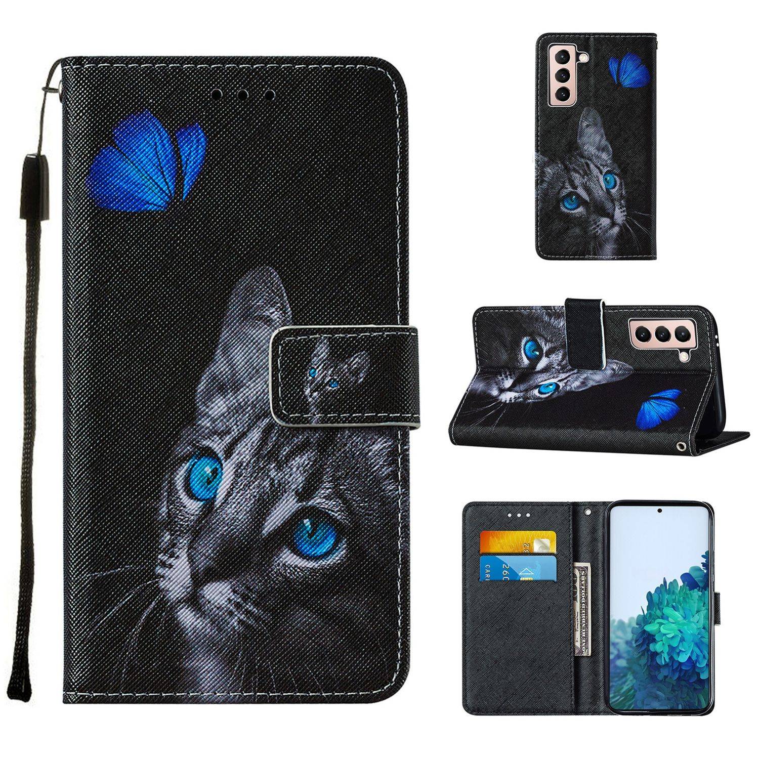 Samsung Galaxy S21 Plus Handyhülle Bookcover Schwarz