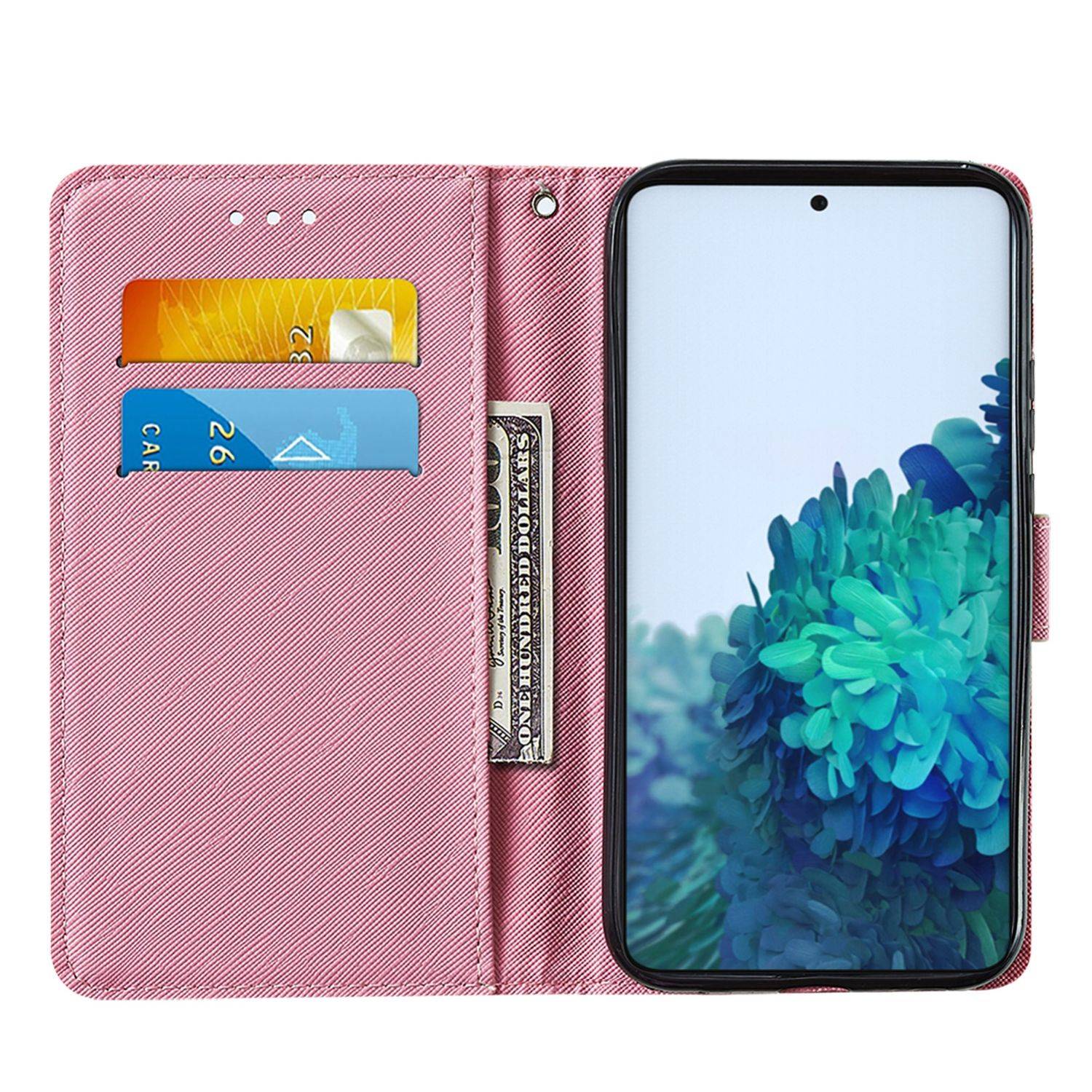 Samsung Galaxy S21 Handyhülle Bookcover Rosa