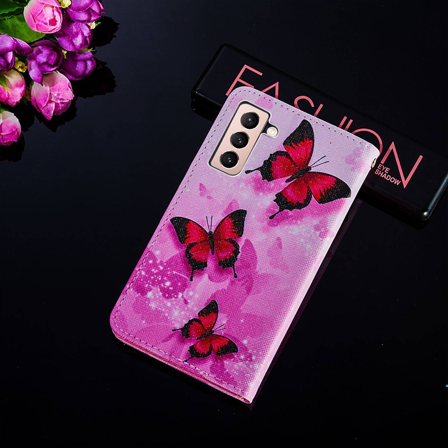 Samsung Galaxy S21 Handyhülle Bookcover Rosa