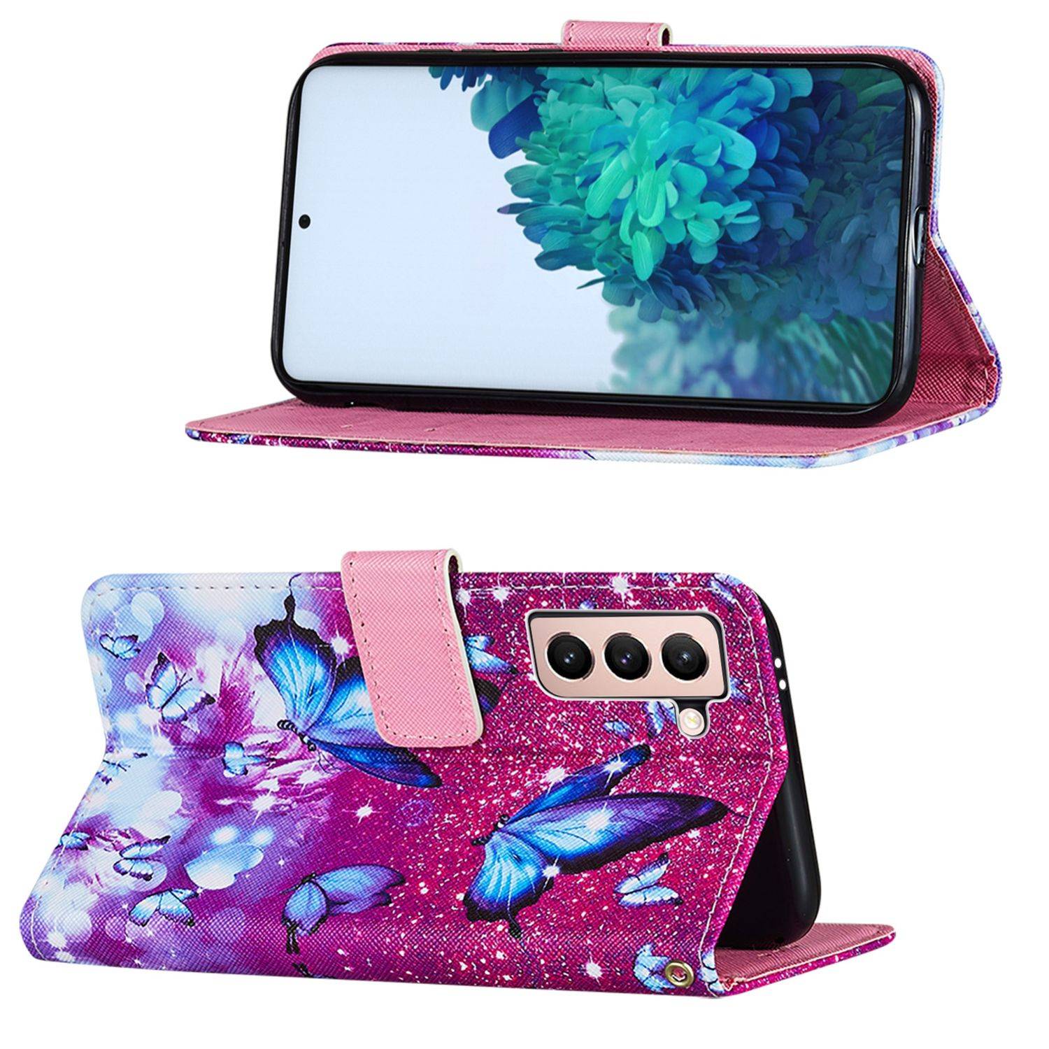 Samsung Galaxy S21 Handyhülle Bookcover Violett