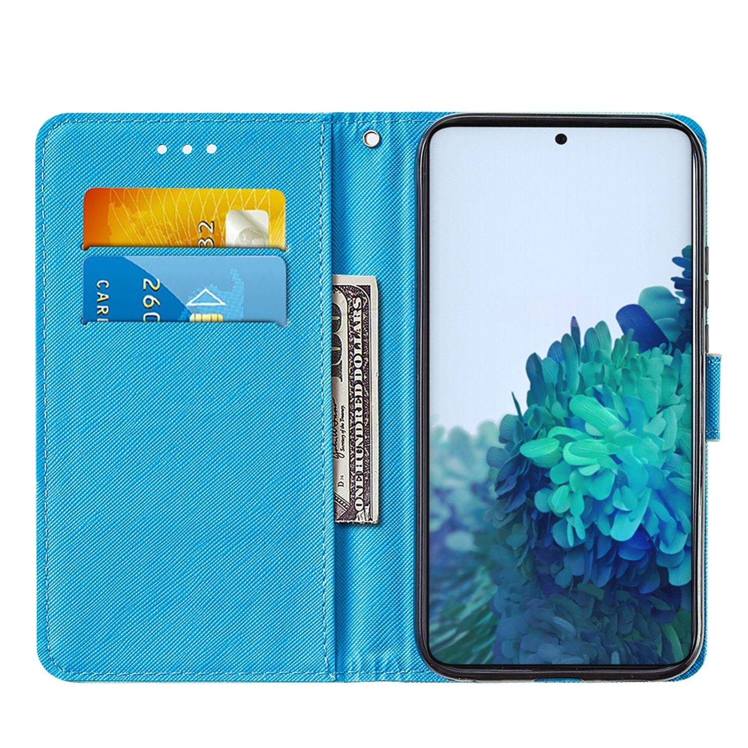 Samsung Galaxy S21 Handyhülle Bookcover Blau