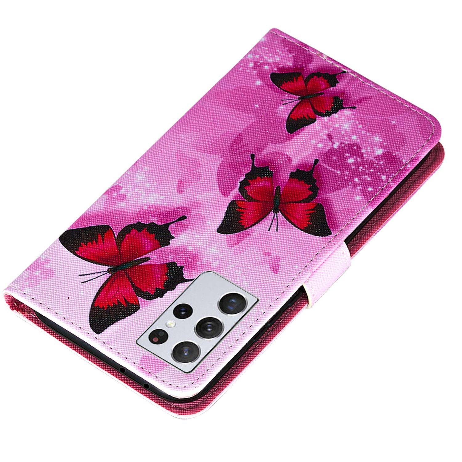 Samsung Galaxy S21 Ultra Handyhülle Bookcover Rosa