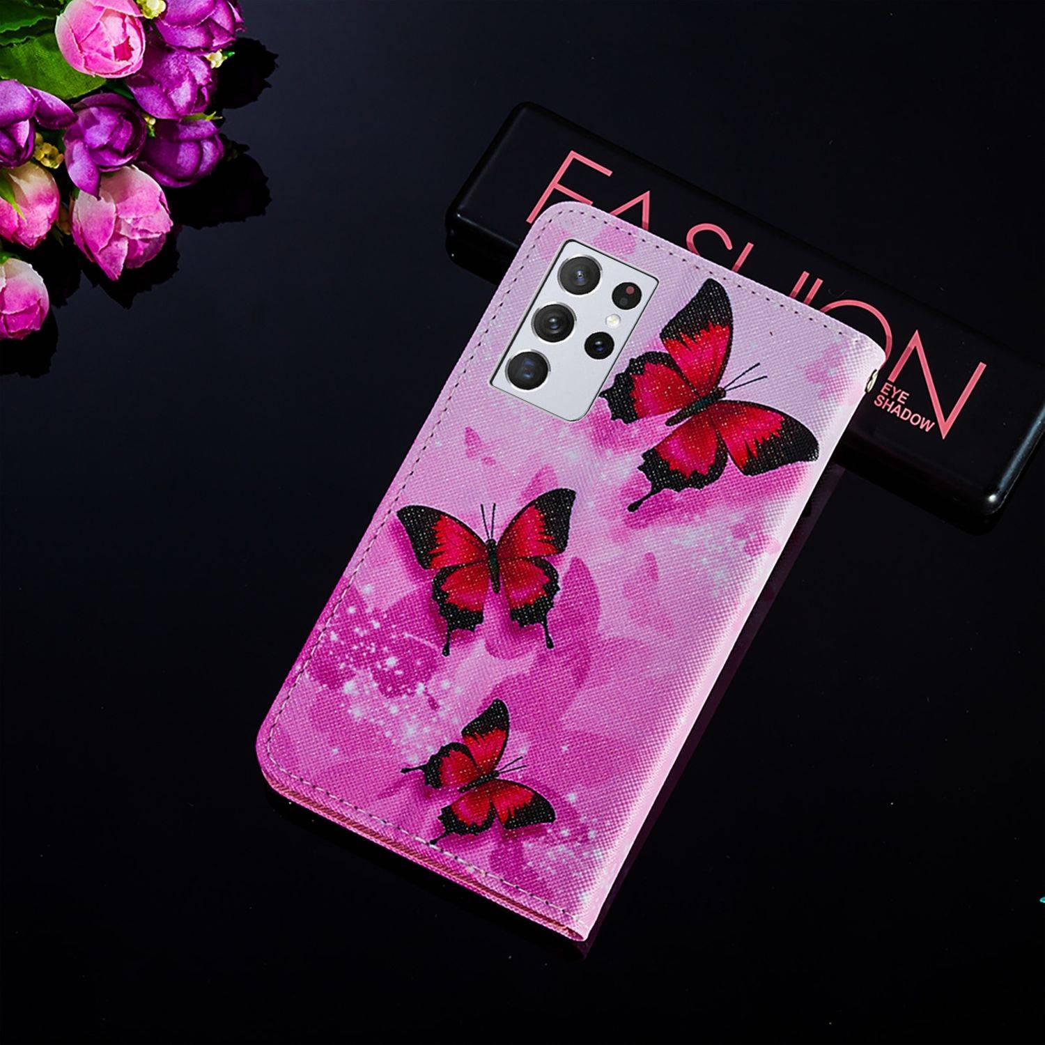 Samsung Galaxy S21 Ultra Handyhülle Bookcover Rosa