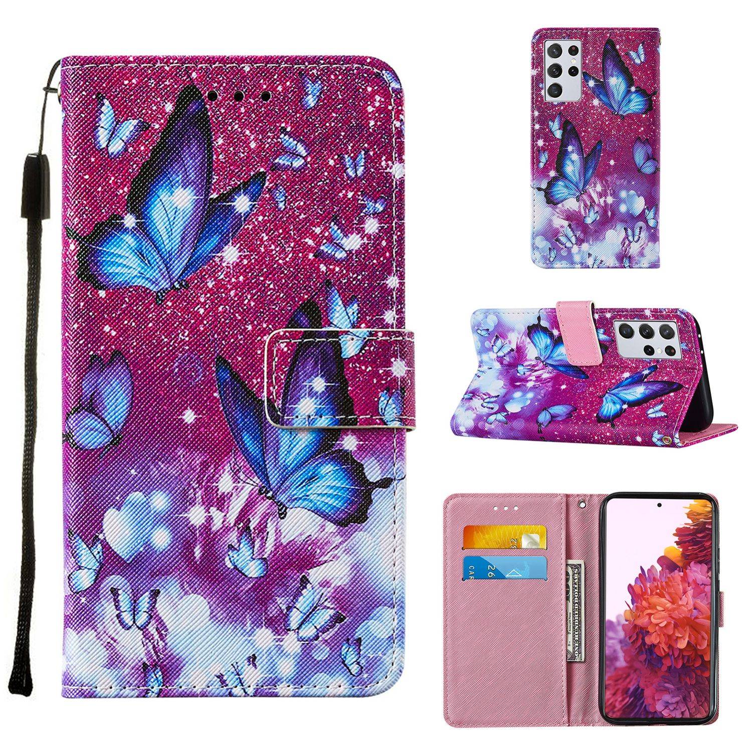 Samsung Galaxy S21 Ultra Handyhülle Bookcover Violett