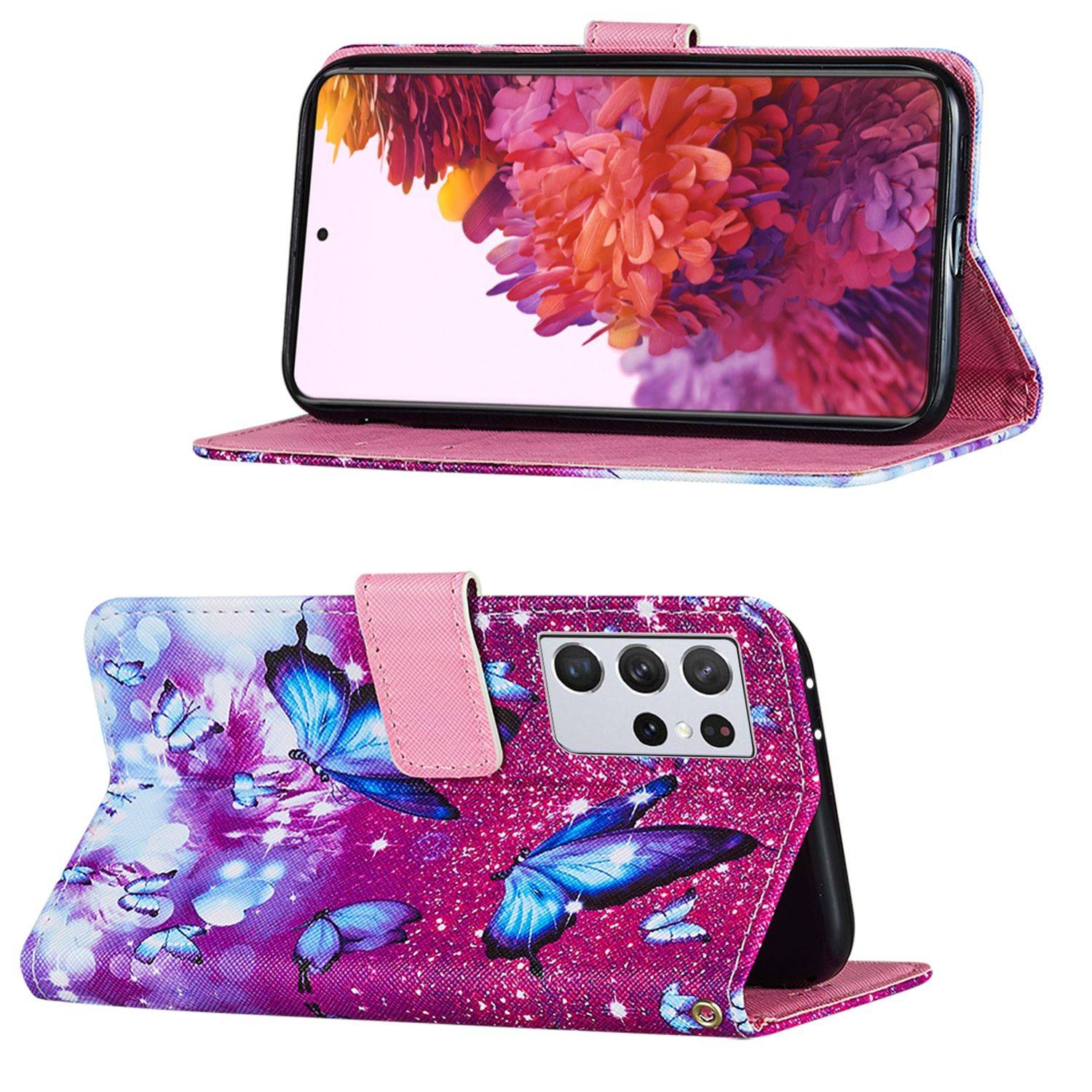 Samsung Galaxy S21 Ultra Handyhülle Bookcover Violett