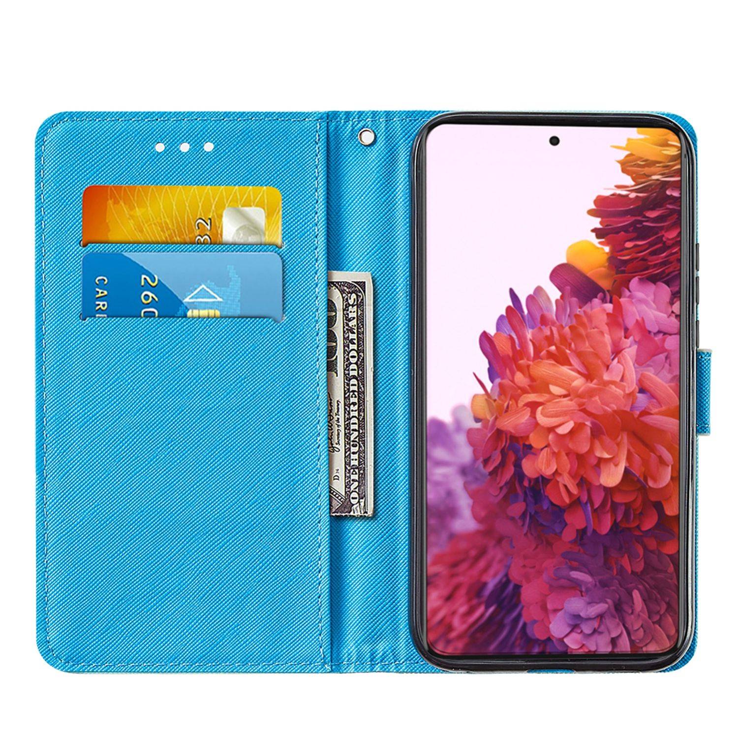 Samsung Galaxy S21 Ultra Handyhülle Bookcover Blau