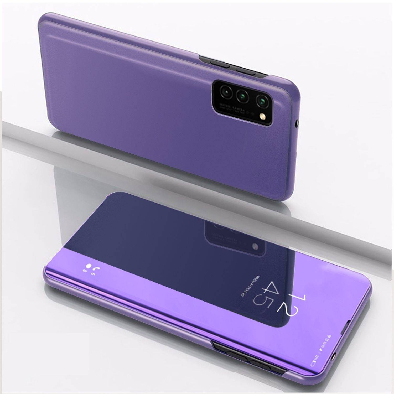 Samsung Galaxy S21 Ultra Handyhülle Schutzcase Spiegel Cover Bookcover Violett
