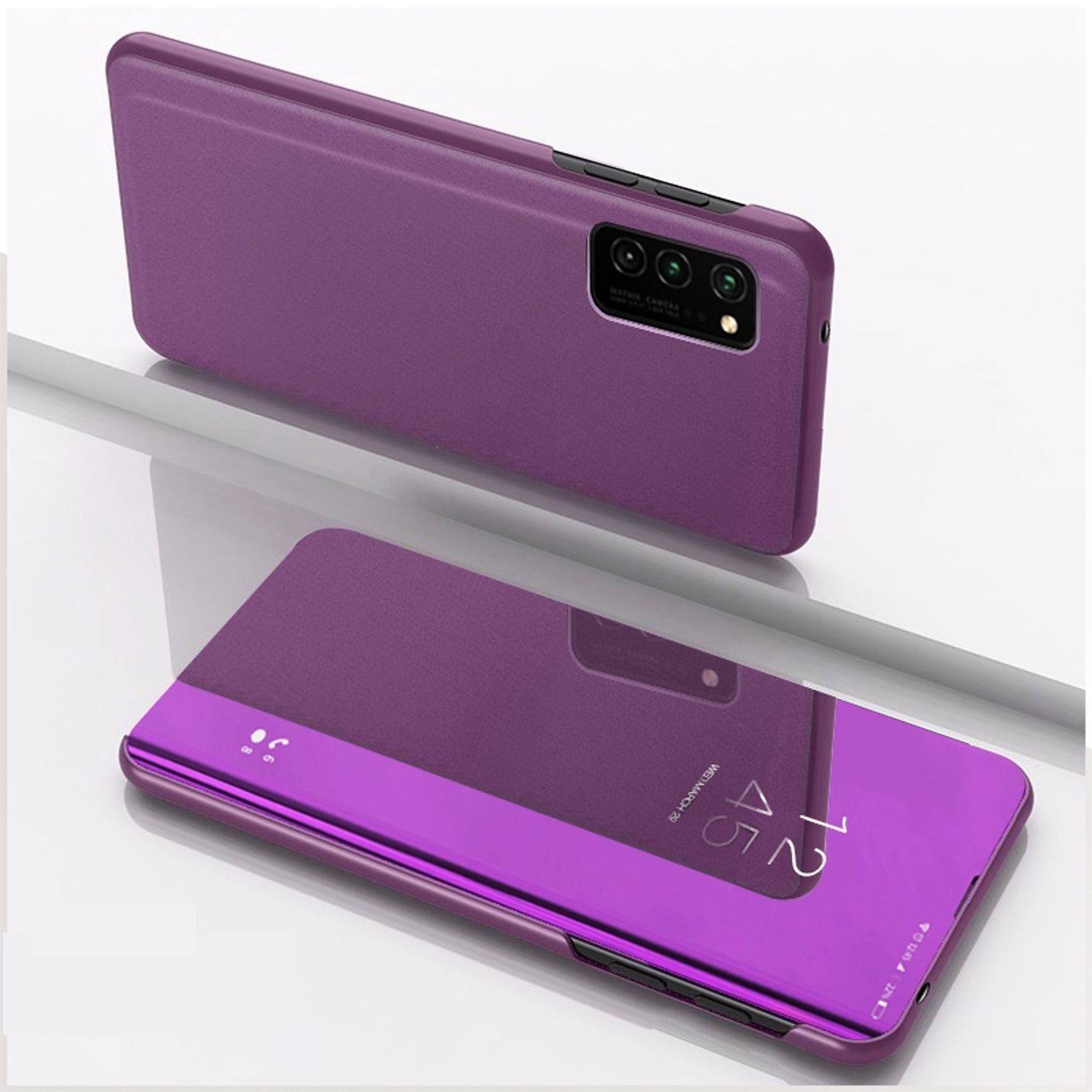 Samsung Galaxy S21 Ultra Handyhülle Schutzcase Spiegel Cover Bookcover Violett